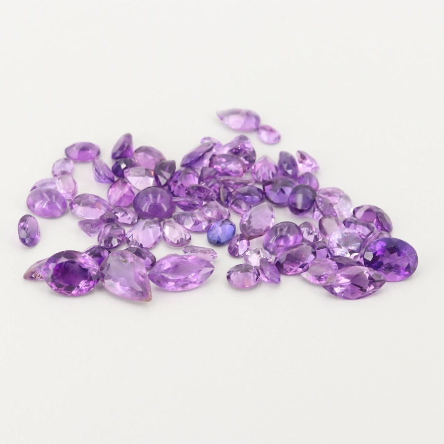 Loose 58.87 CTW Amethyst Gemstones