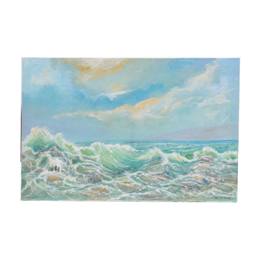 Robert Riddle Seascape Acrylic Painting