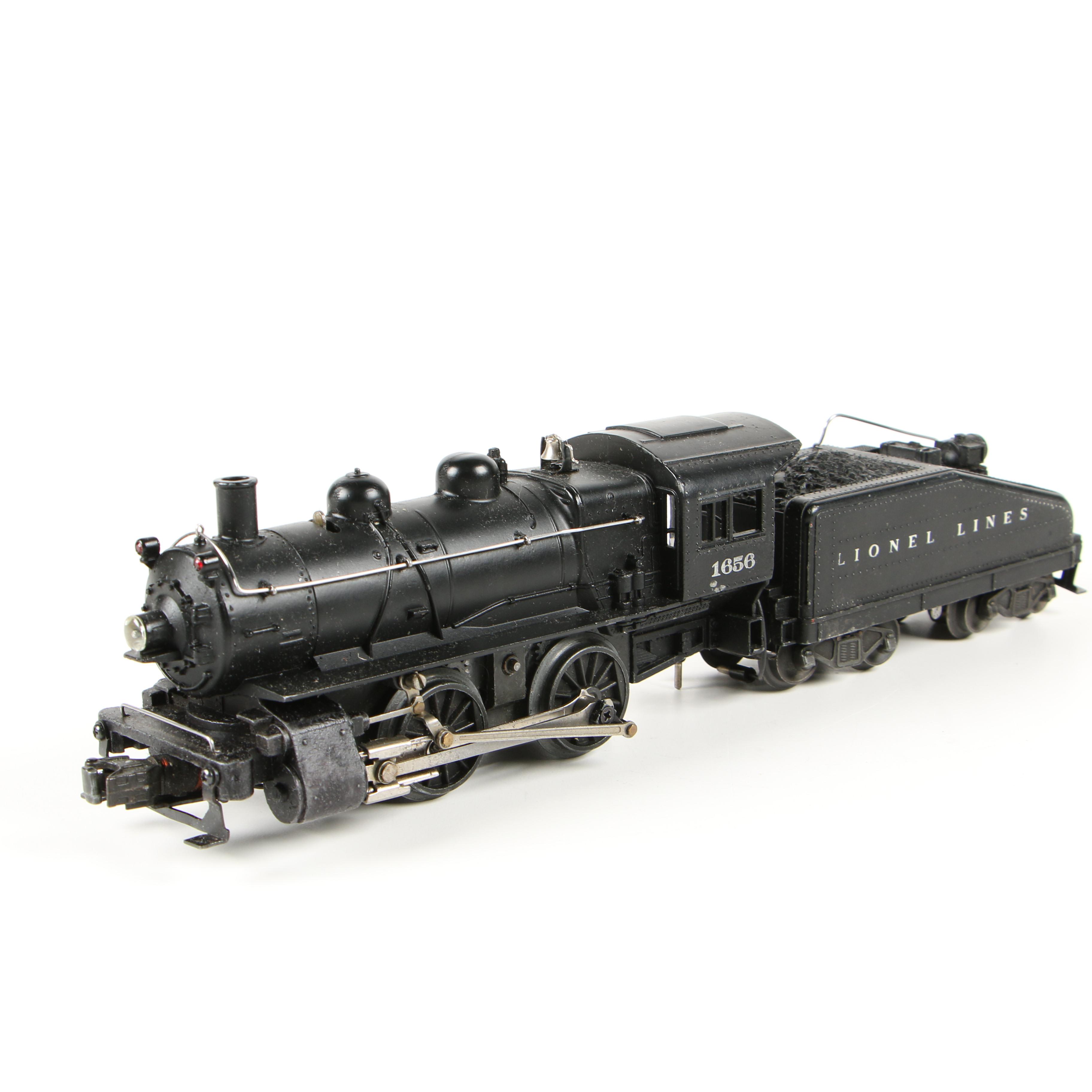 Lionel 1656 Steam Locomotive Switcher with 6403B Slope Back Tender, Late 1940s
