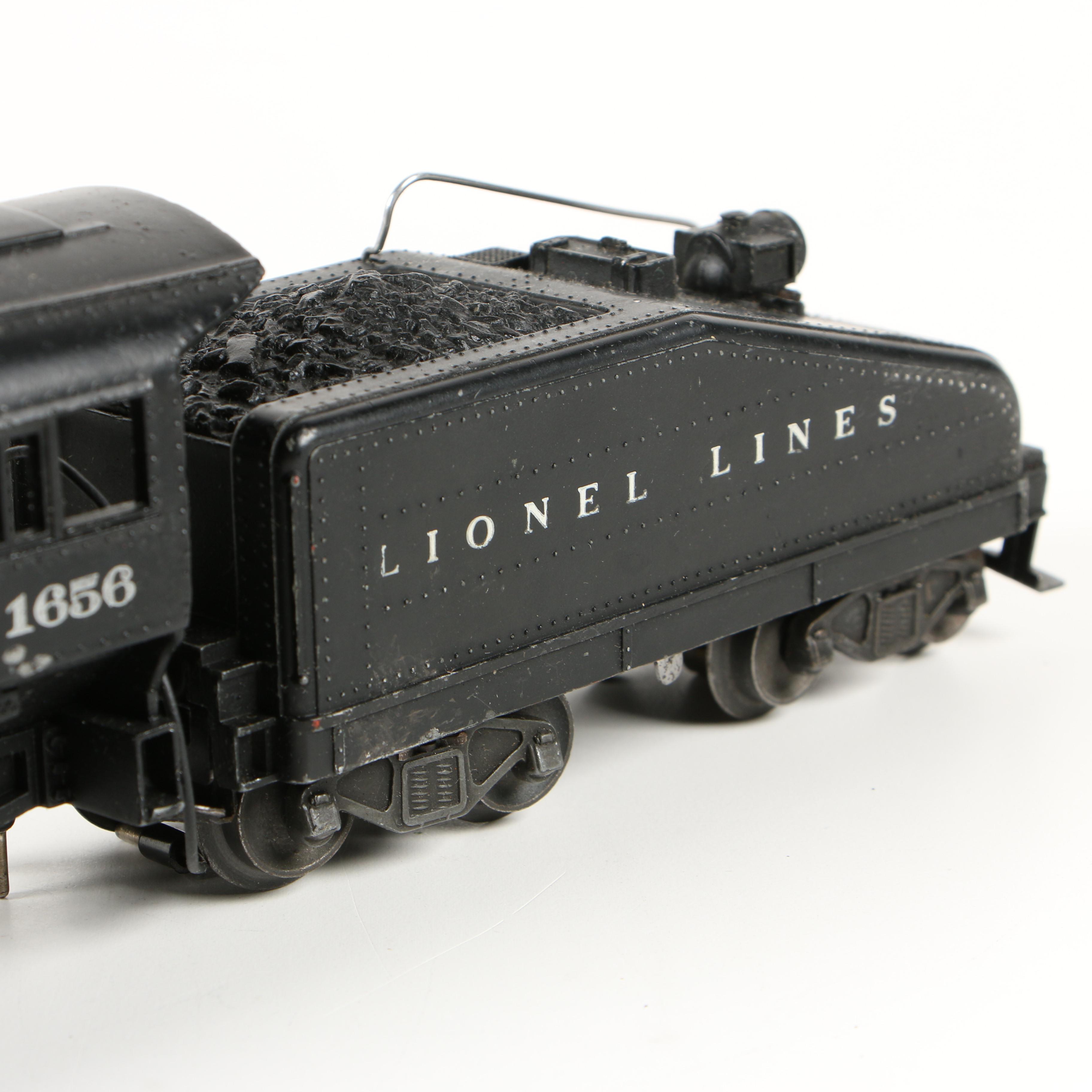 Lionel 1656 Steam Locomotive Switcher with 6403B Slope Back Tender, Late 1940s