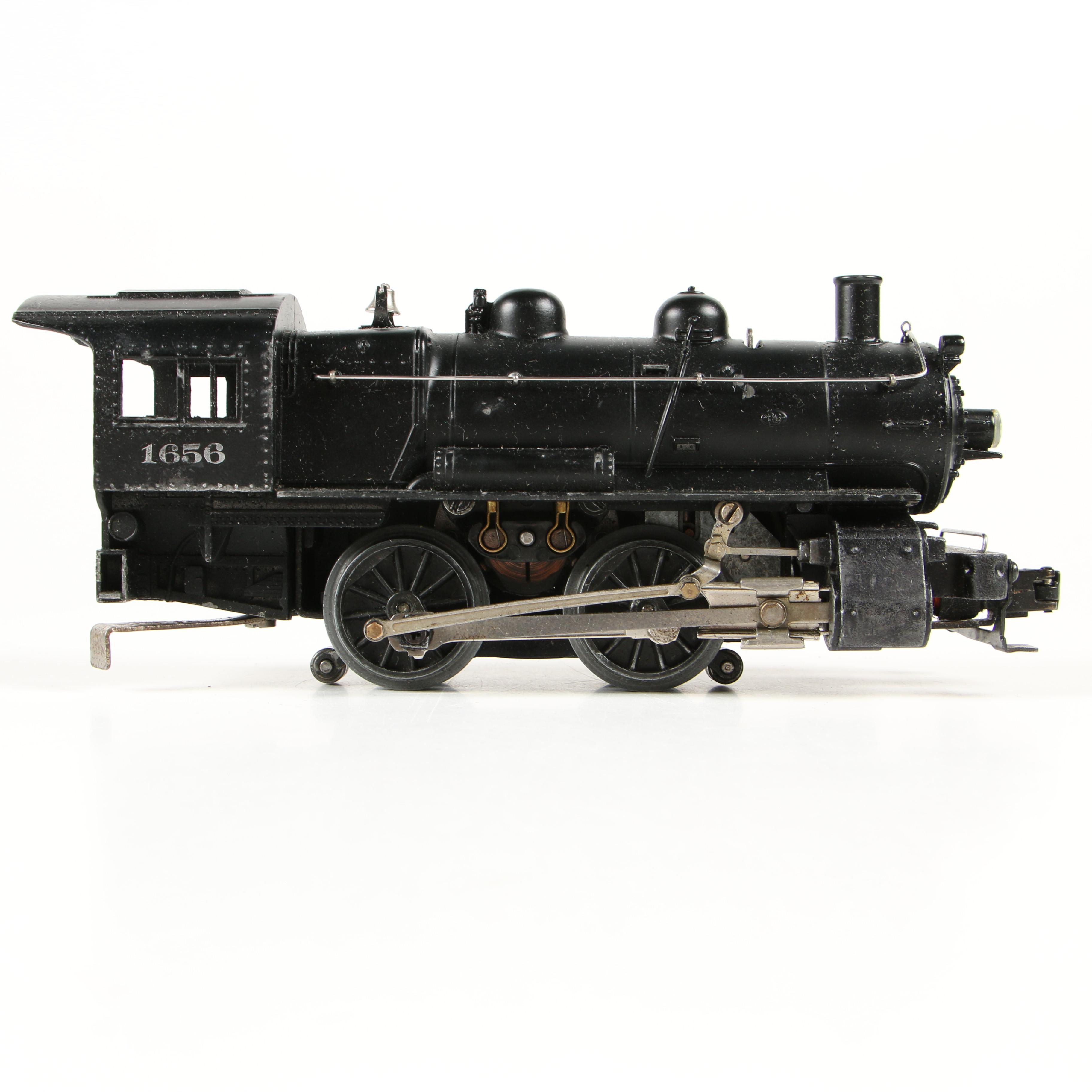 Lionel 1656 Steam Locomotive Switcher with 6403B Slope Back Tender, Late 1940s