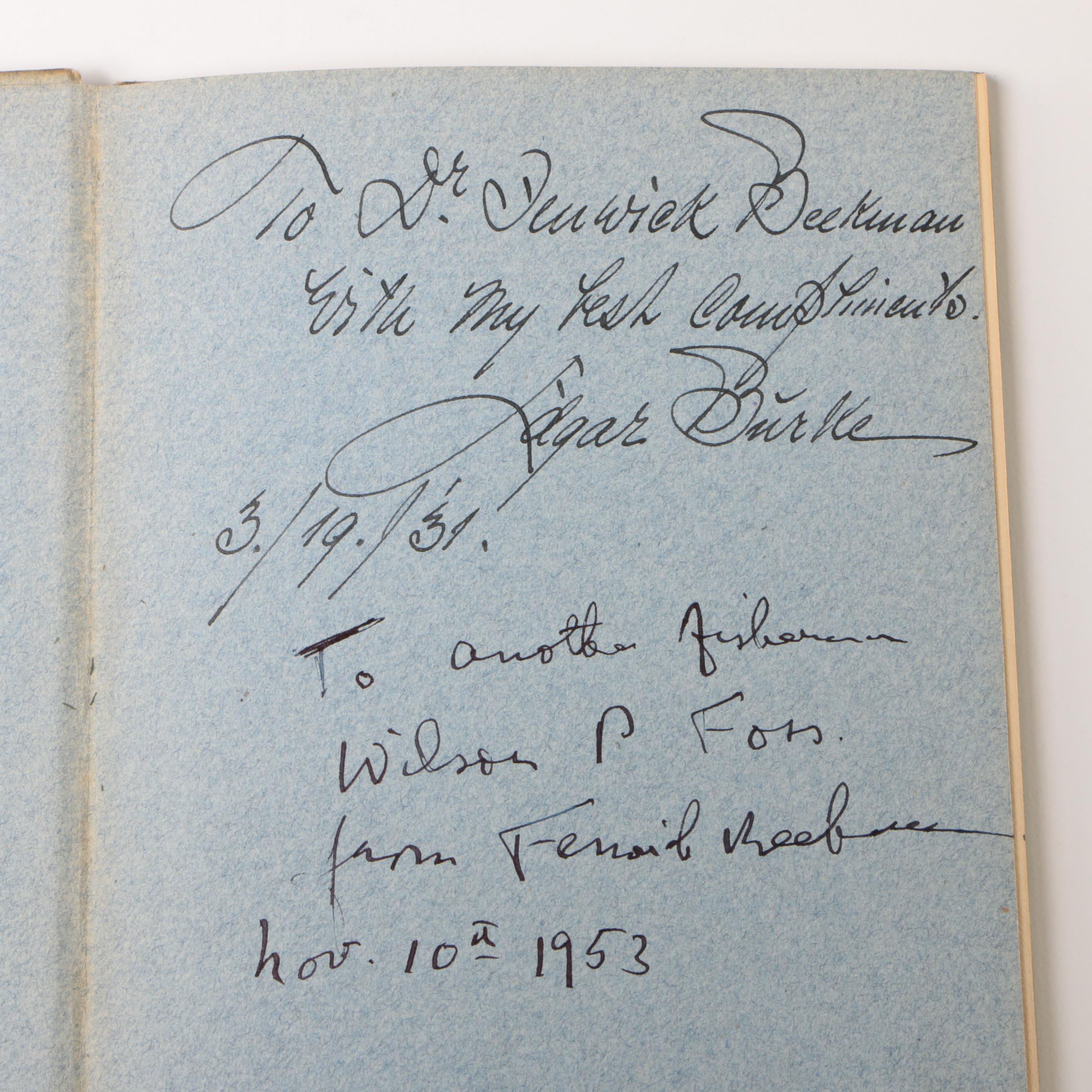 Signed 1931 "American Dry Flies" by Edgar Burke