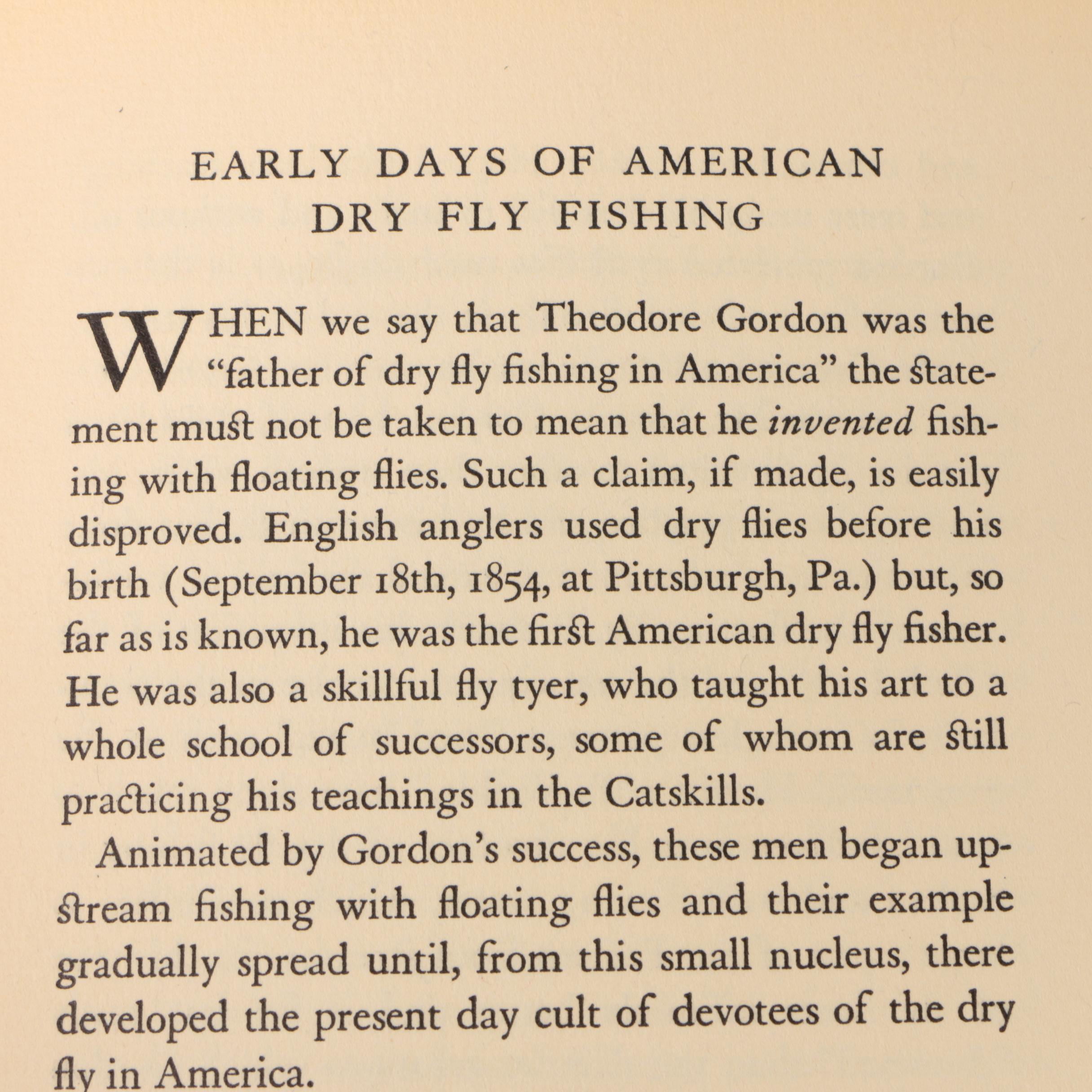 Signed 1931 "American Dry Flies" by Edgar Burke