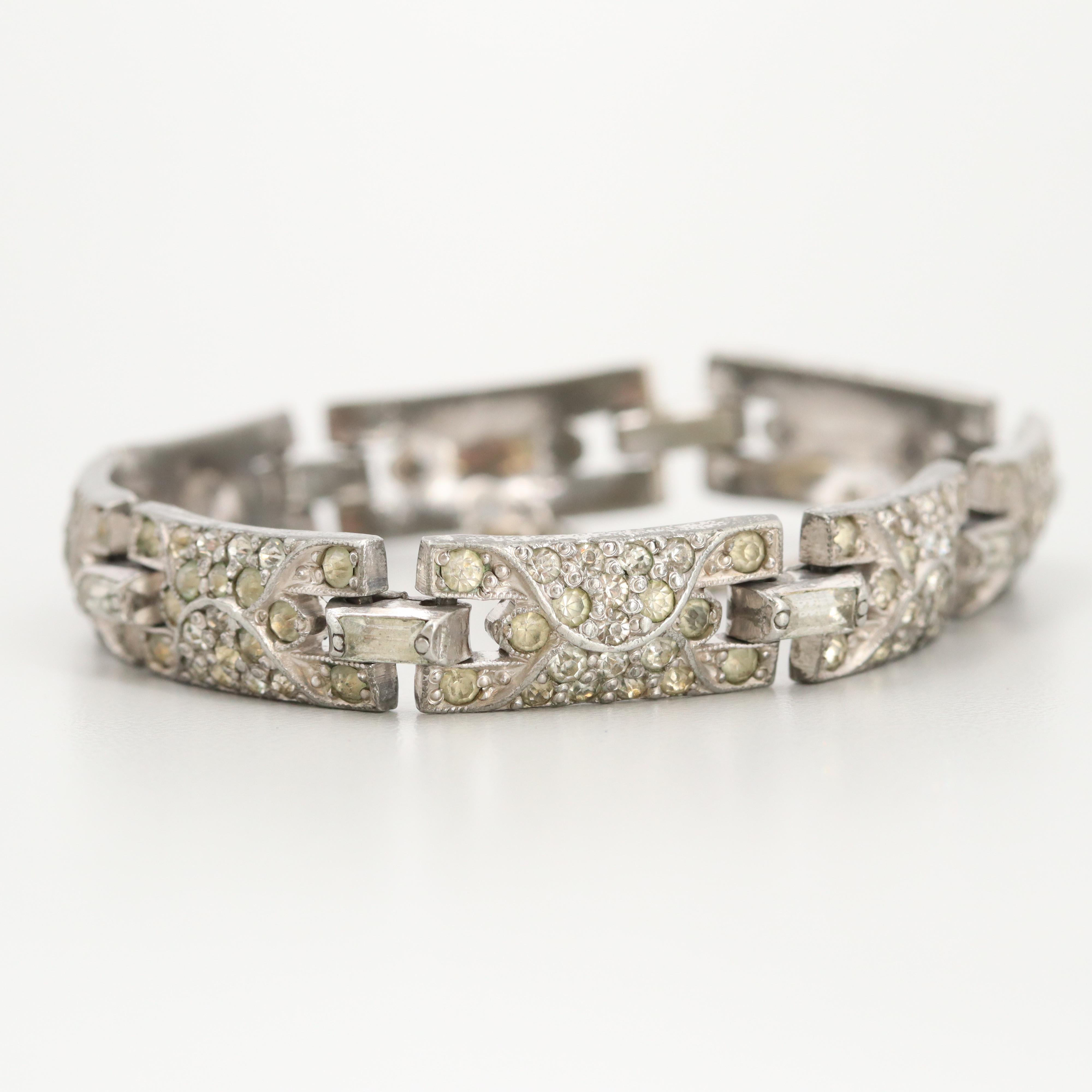 Vintage Rhinestone Jewelry Including Circa 1950 - 1960s Esha Randel