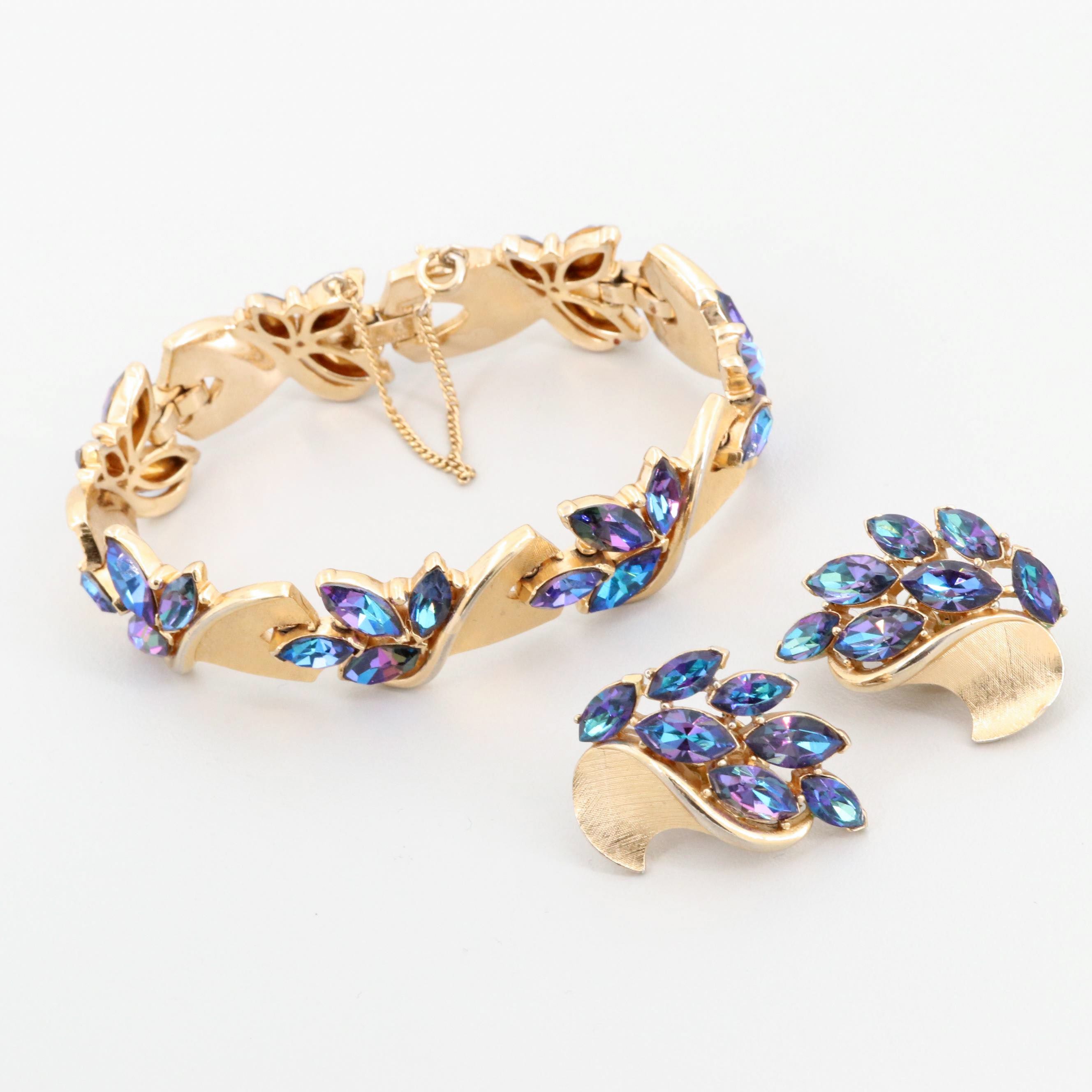 Circa 1950s Crown Trifari Rhinestone Set