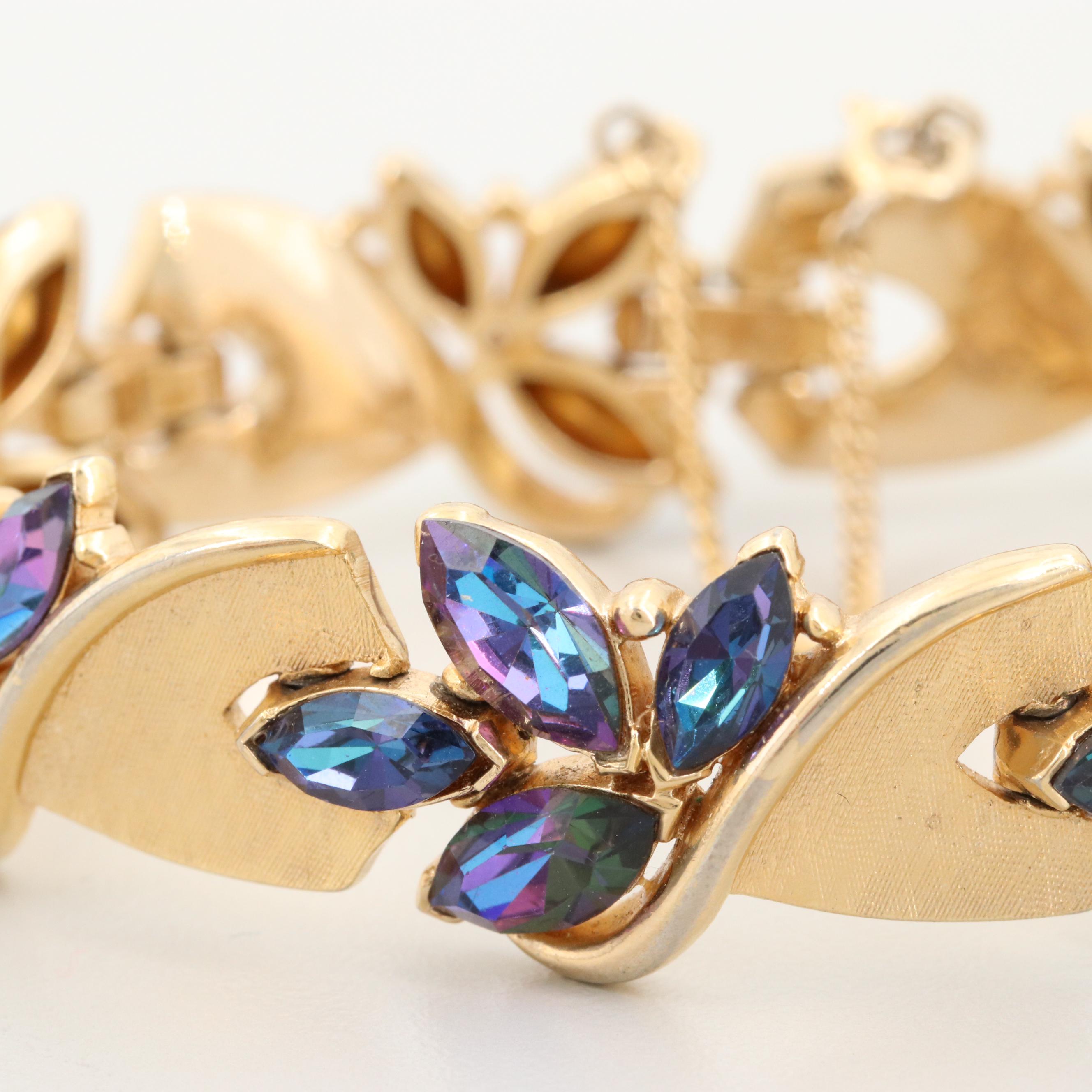 Circa 1950s Crown Trifari Rhinestone Set