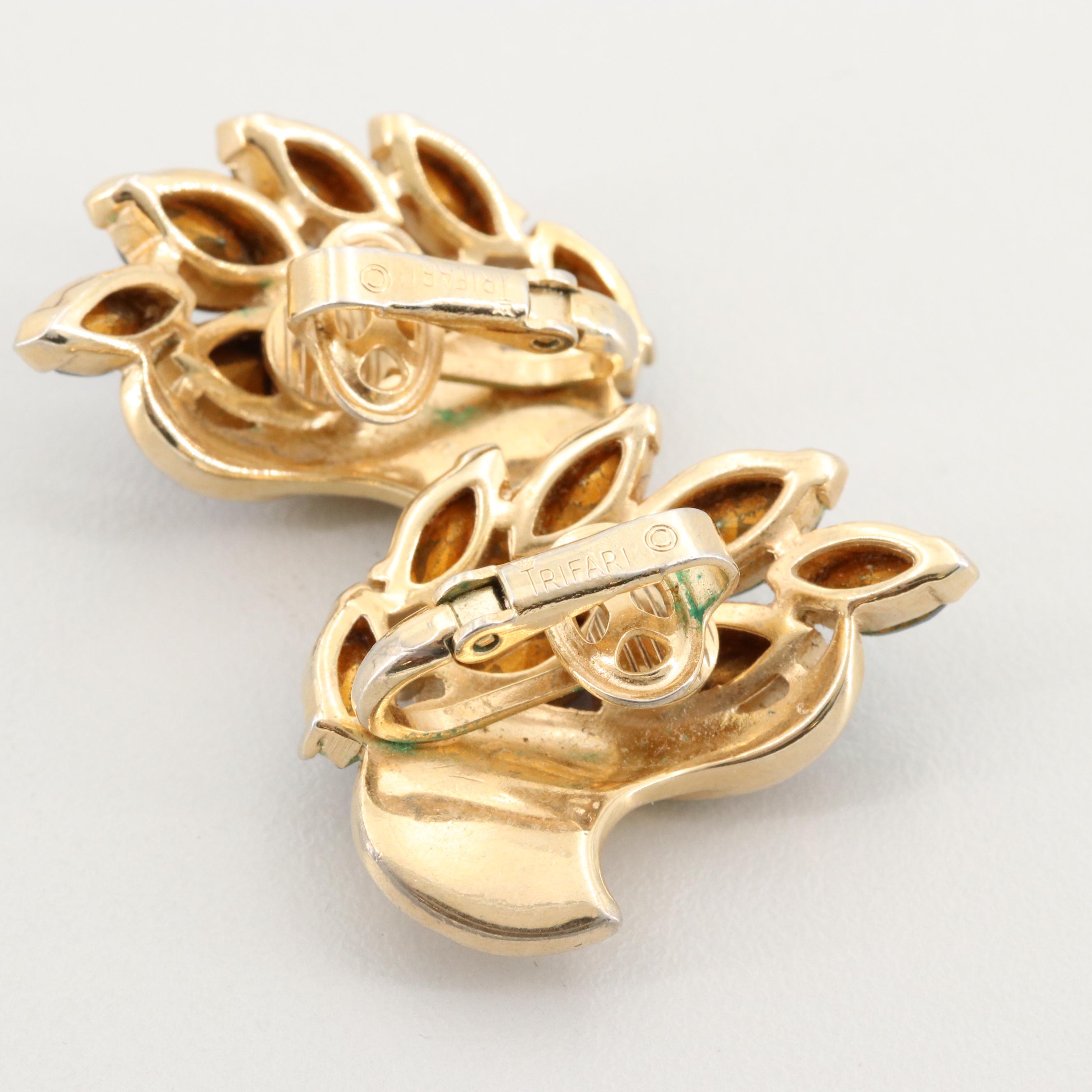 Circa 1950s Crown Trifari Rhinestone Set