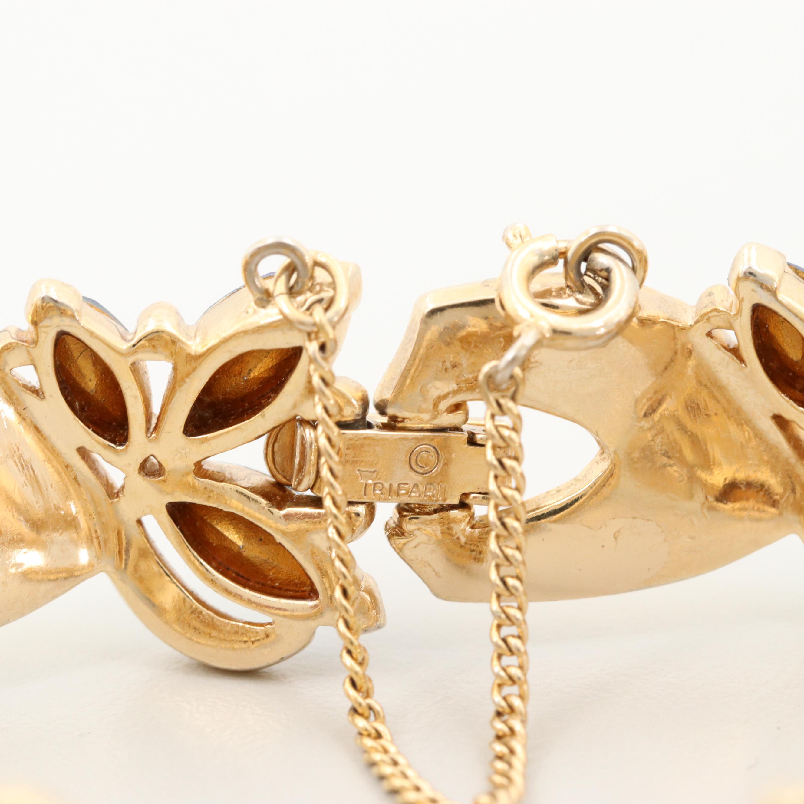 Circa 1950s Crown Trifari Rhinestone Set