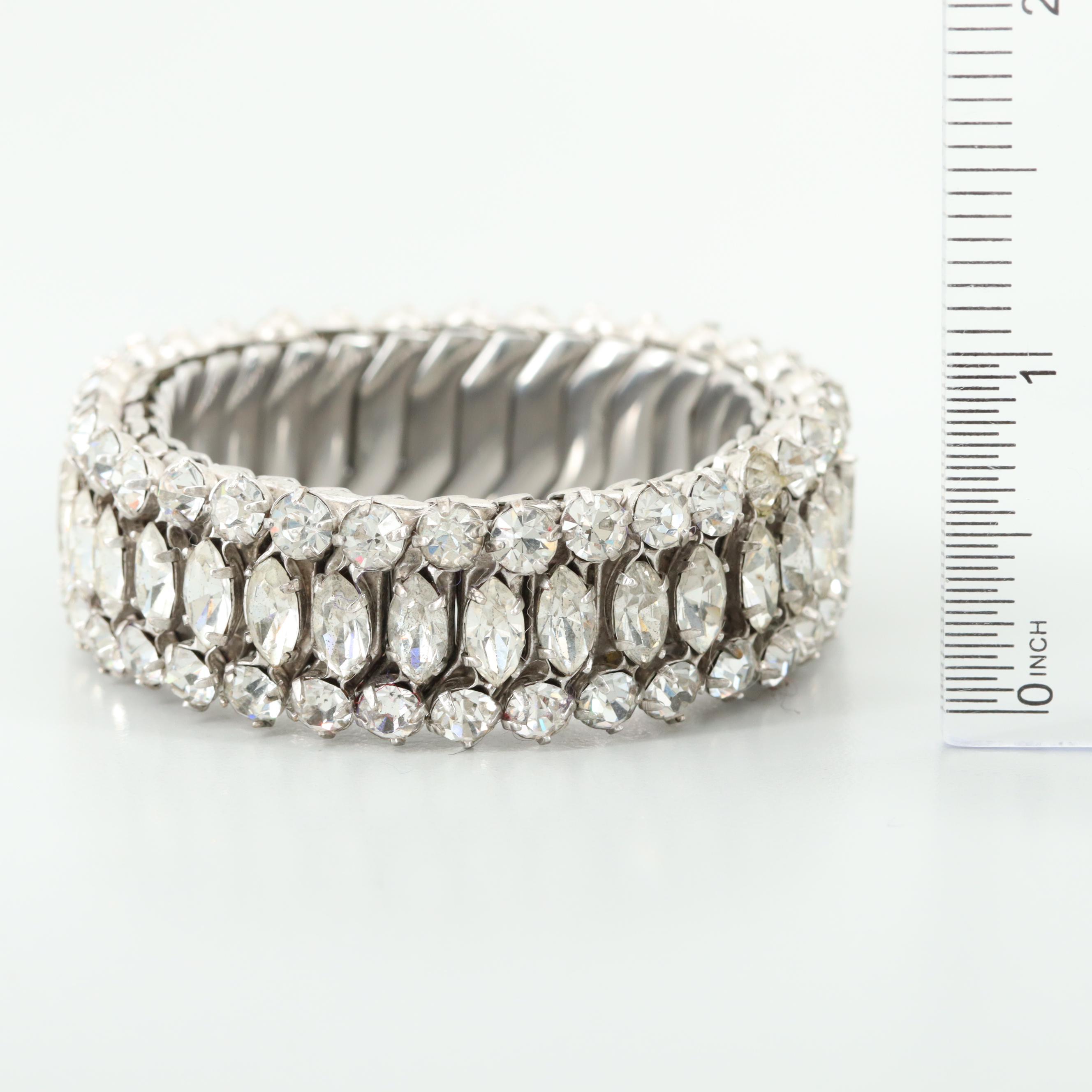 Vintage Airflex Rhinestone Expandable Bracelet