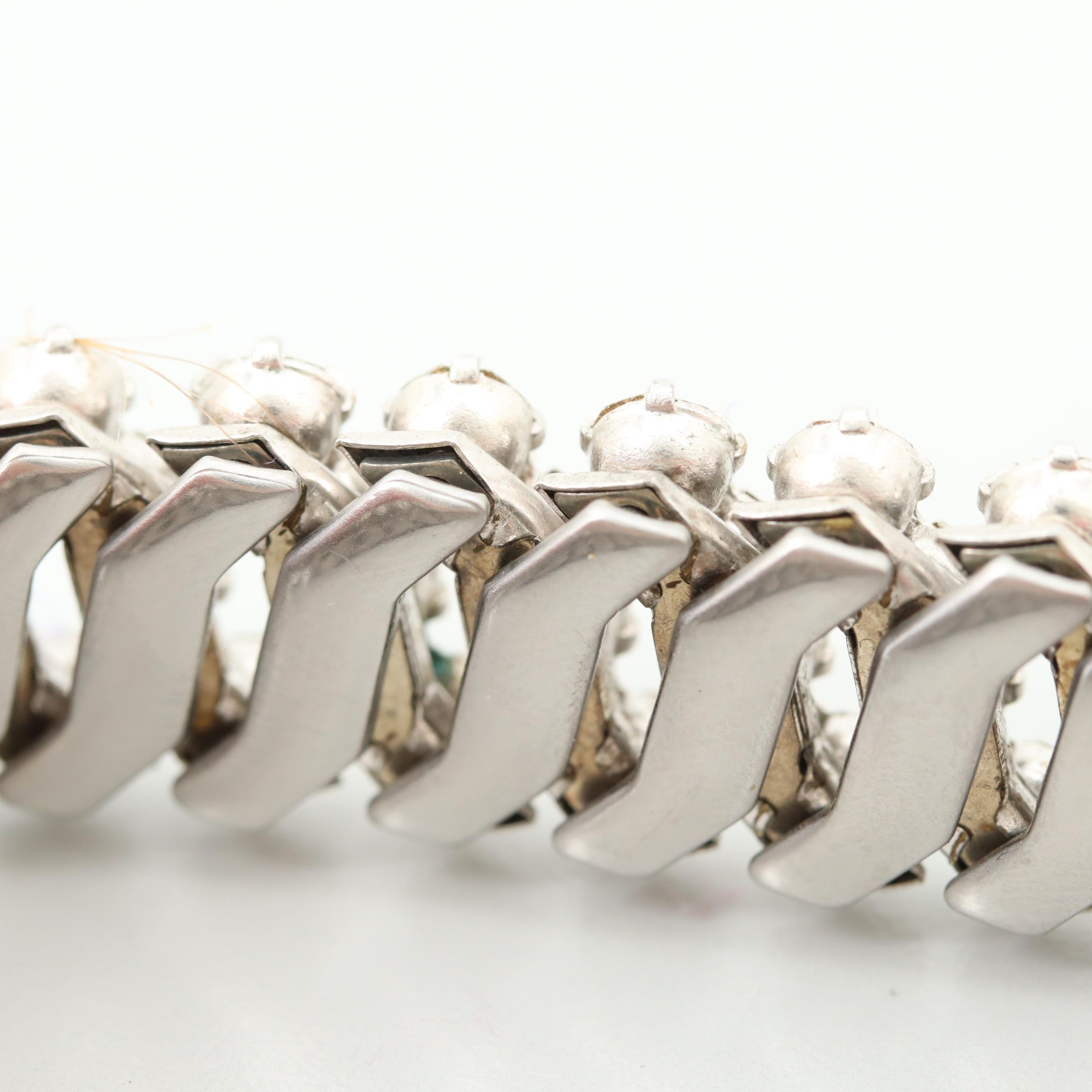 Vintage Airflex Rhinestone Expandable Bracelet