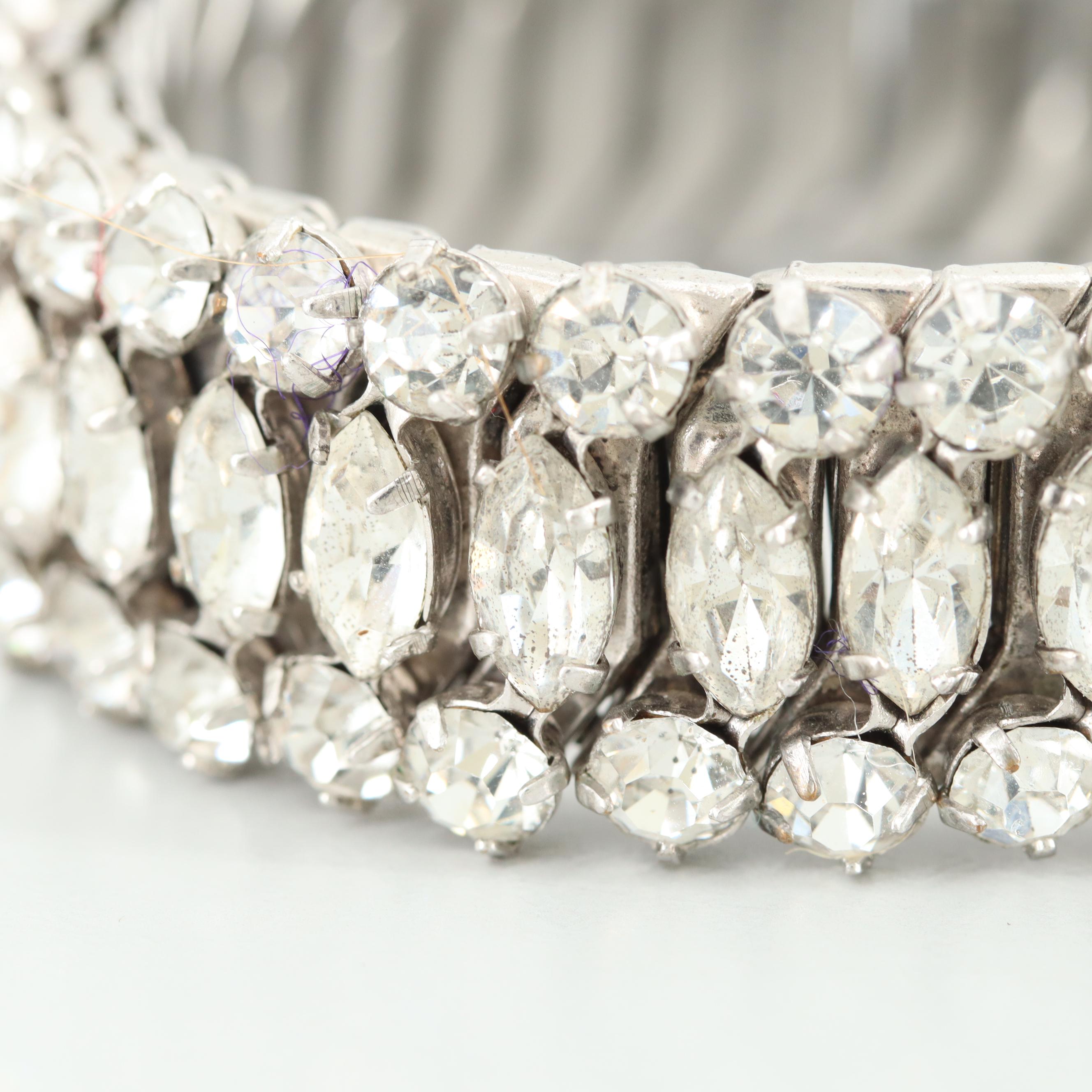 Vintage Airflex Rhinestone Expandable Bracelet
