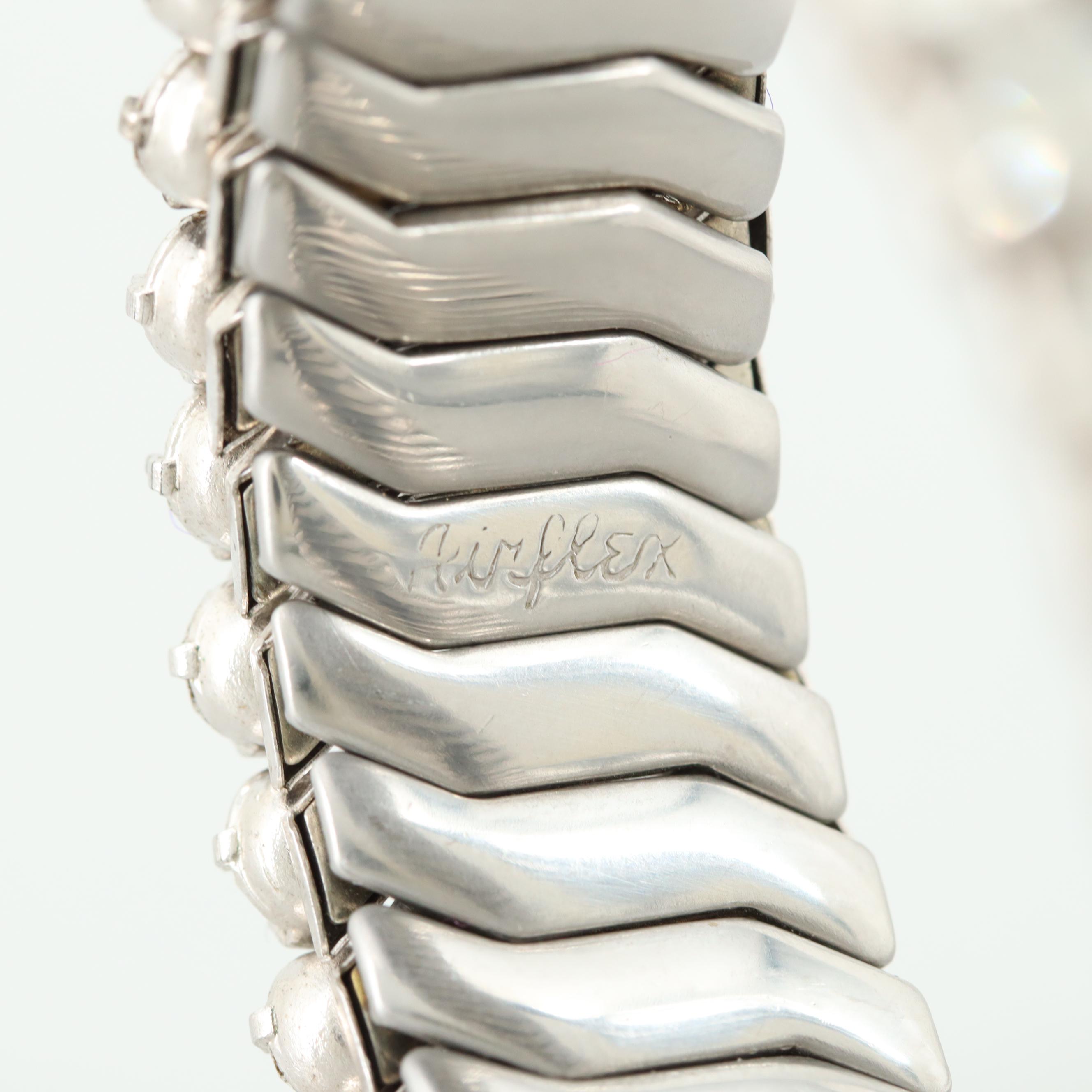 Vintage Airflex Rhinestone Expandable Bracelet