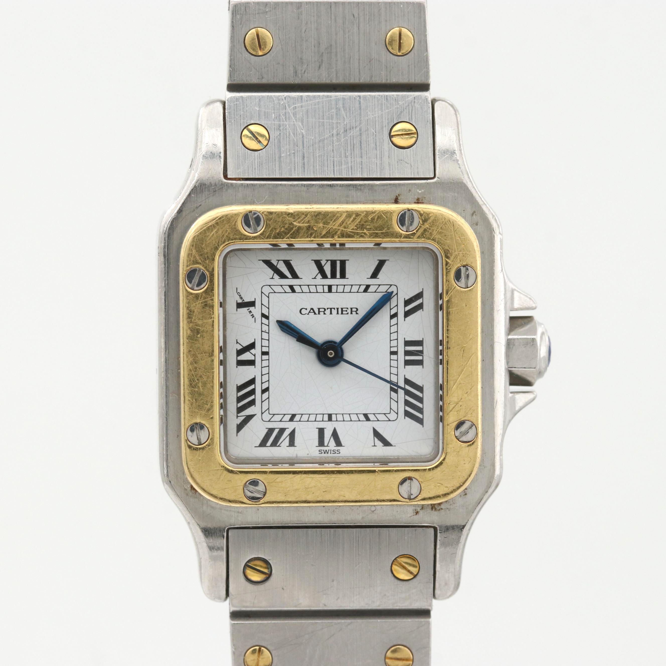 Cartier Santos Galbee 18K Gold and Stainless Steel Automatic Watch