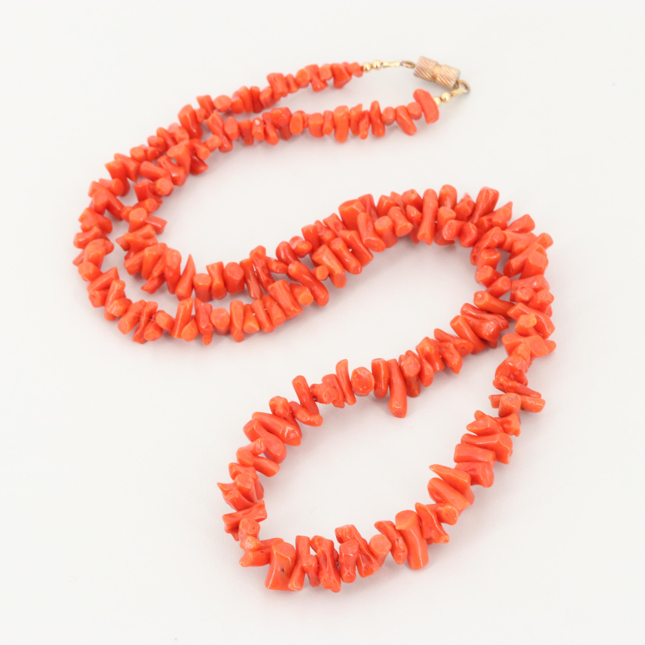 Coral Beaded Necklace
