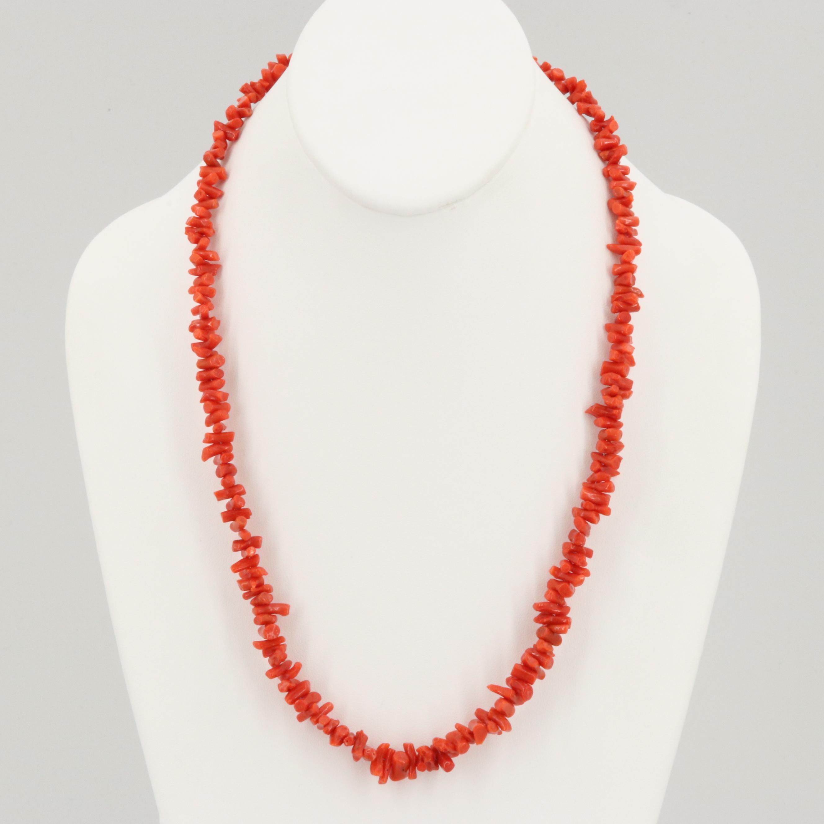 Coral Beaded Necklace