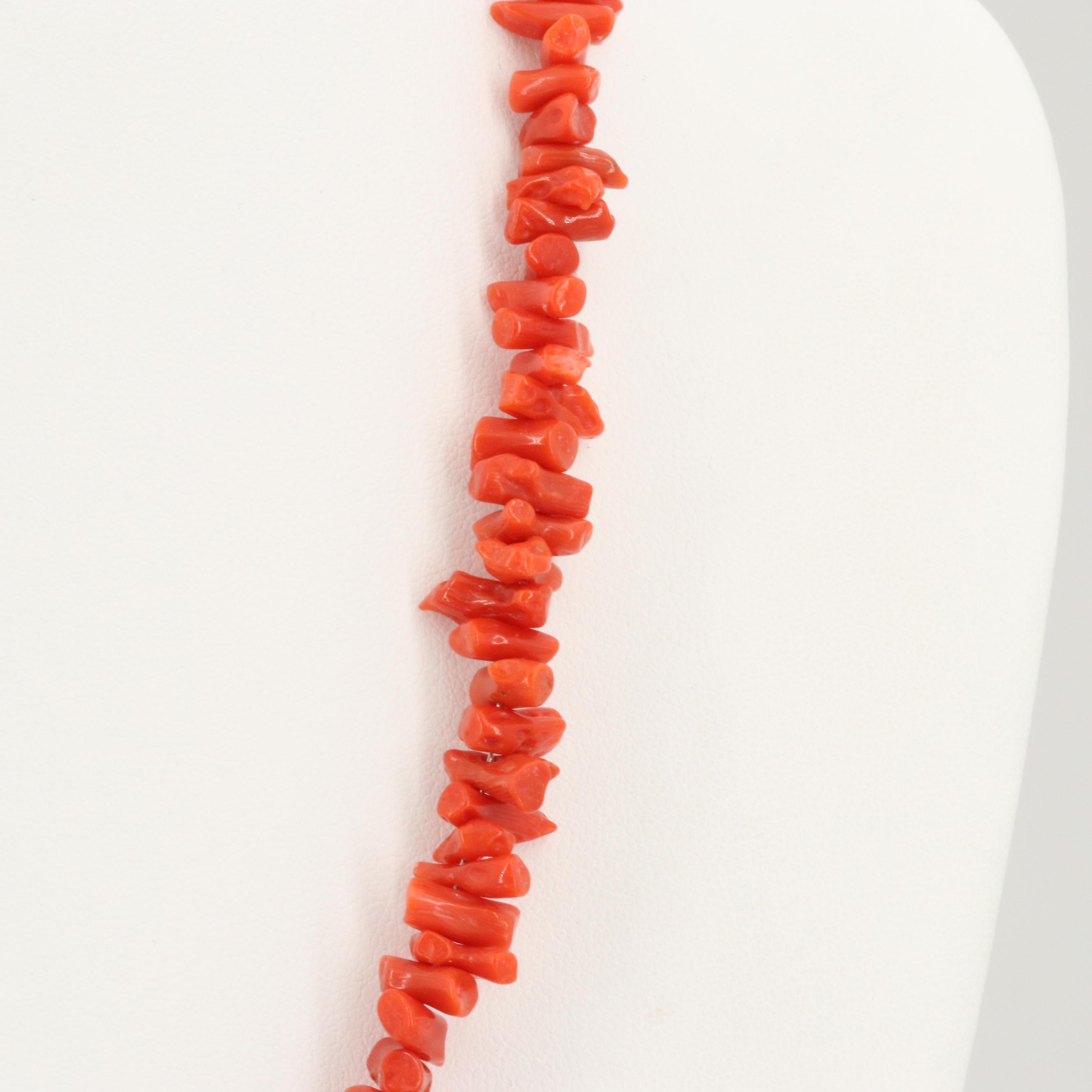 Coral Beaded Necklace