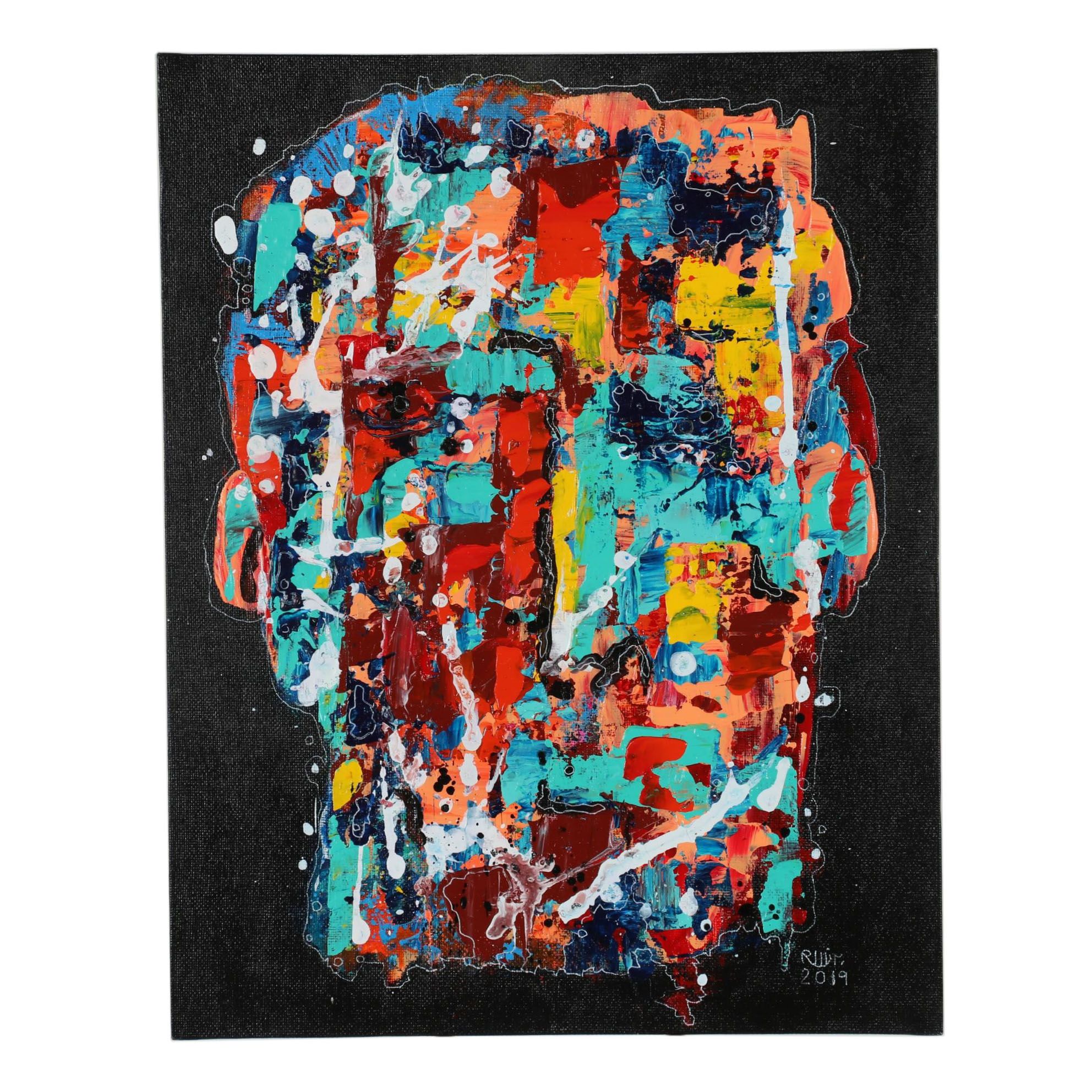 Robert Wolverton Jr. Acrylic Painting "Cosmic Debris"