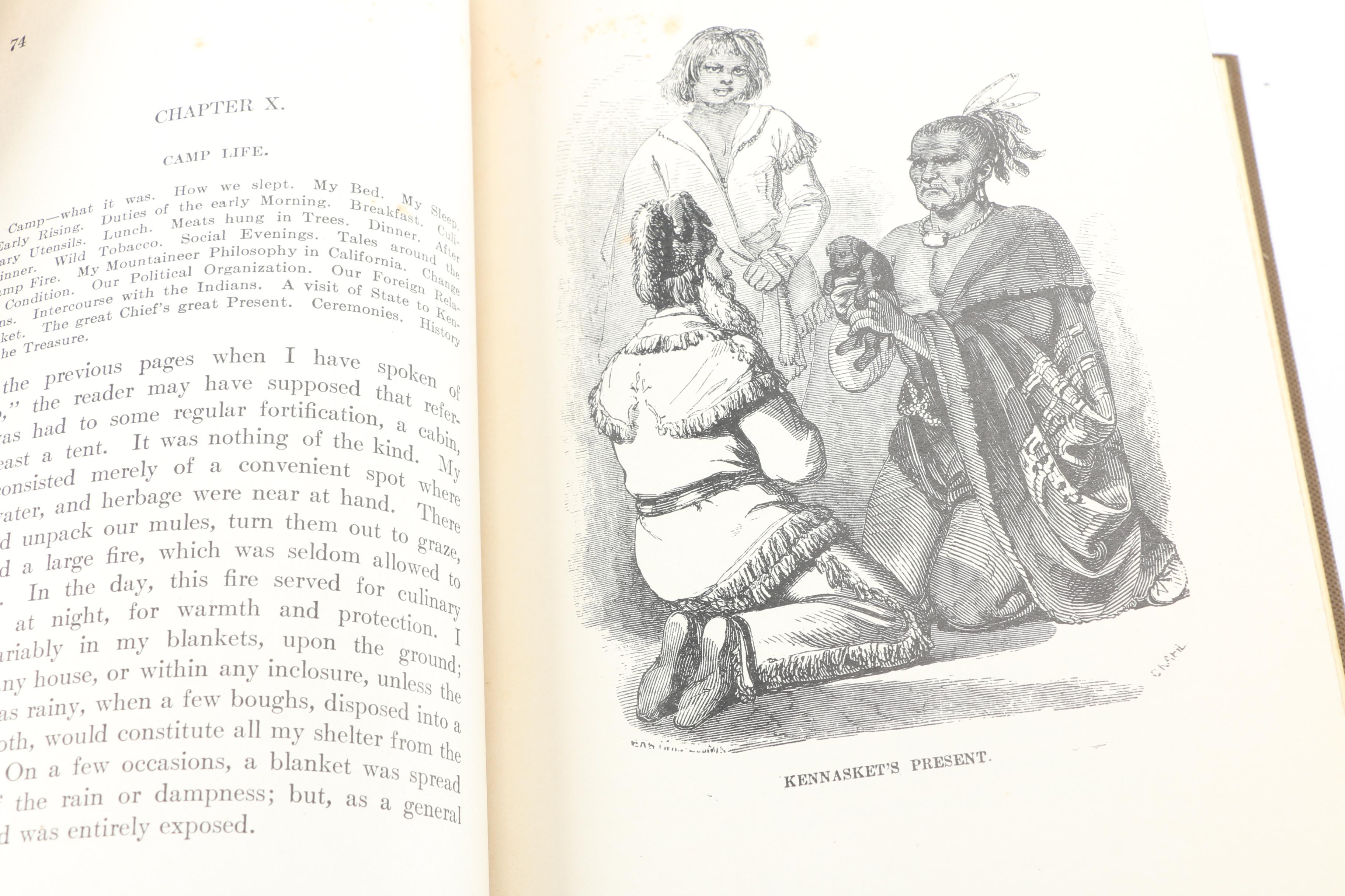 Antique Hunting Books including "Woods and Lakes of Maine"