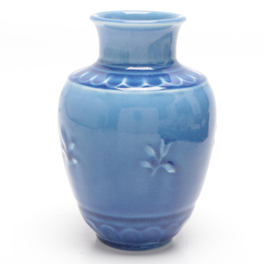 Rookwood Pottery Gloss Blue Vase, 1934