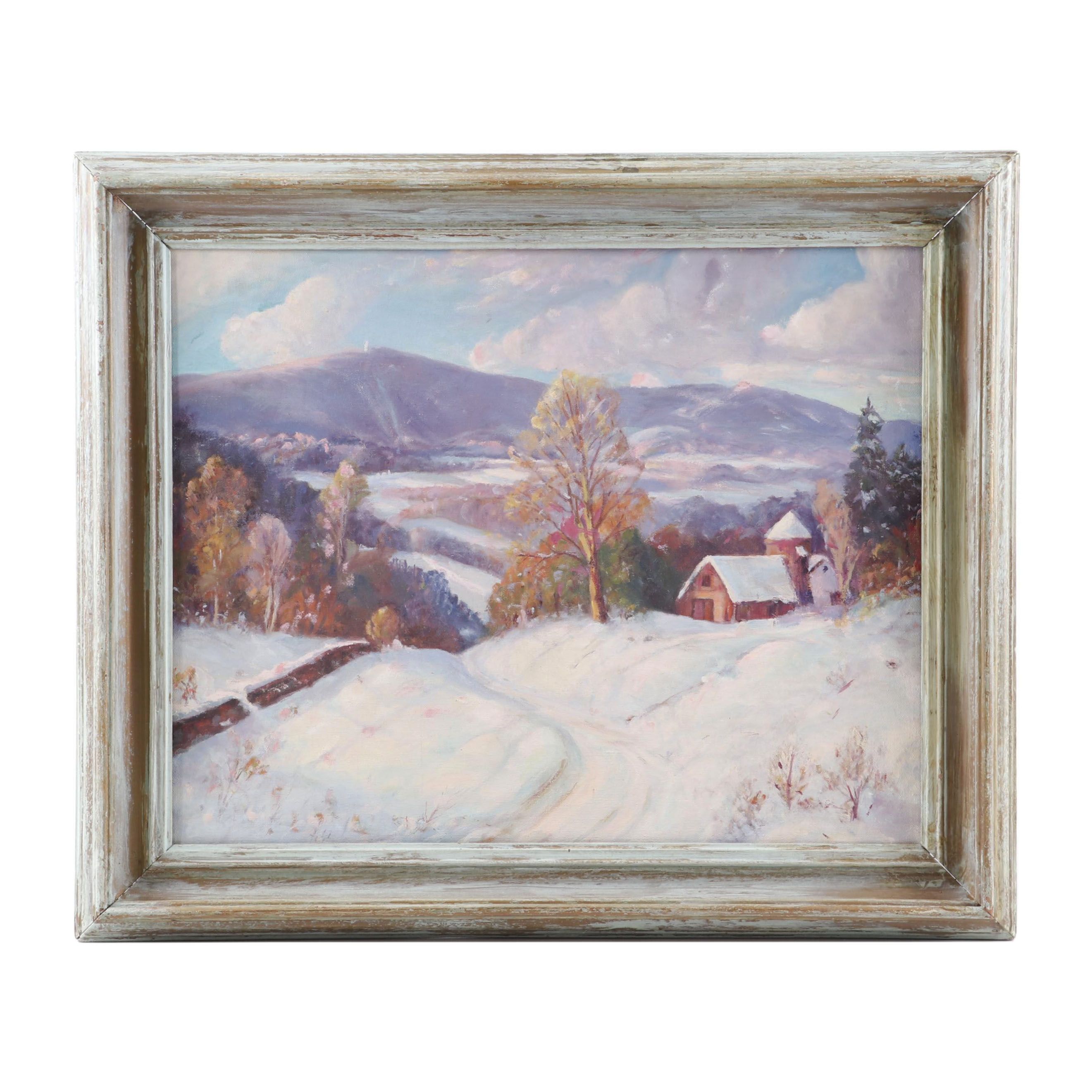 Winter Landscape Oil Painting