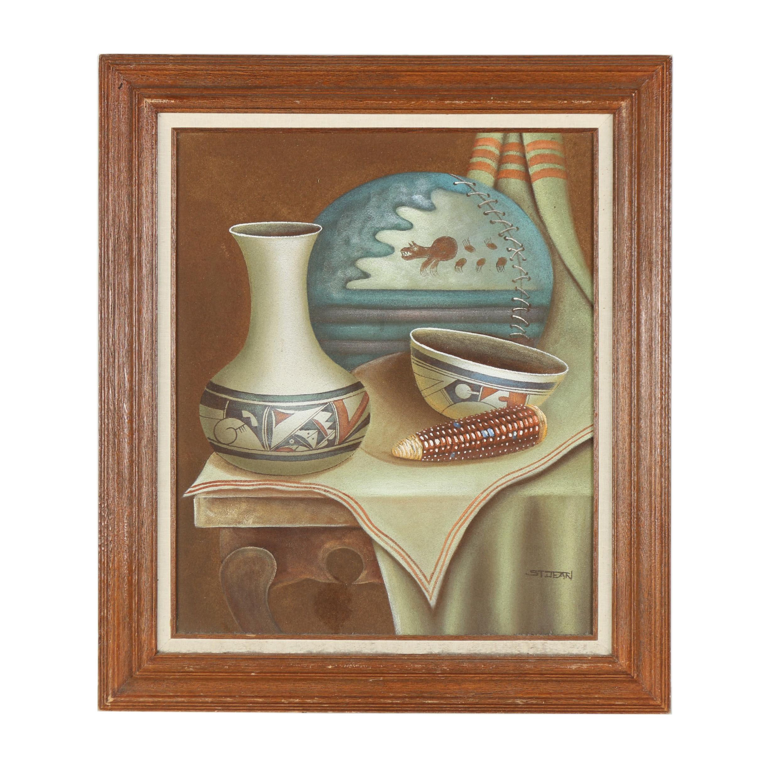 Navajo Style Still Life Sand Painting