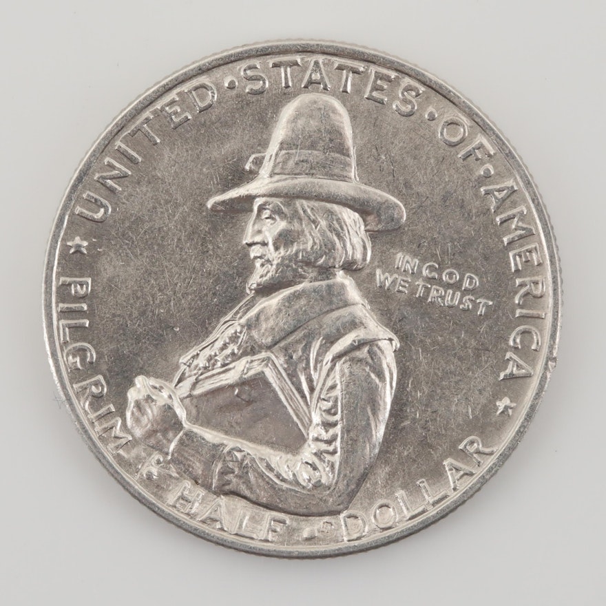 1920 Pilgrim Tercentenary Commemorative Silver Half Dollar