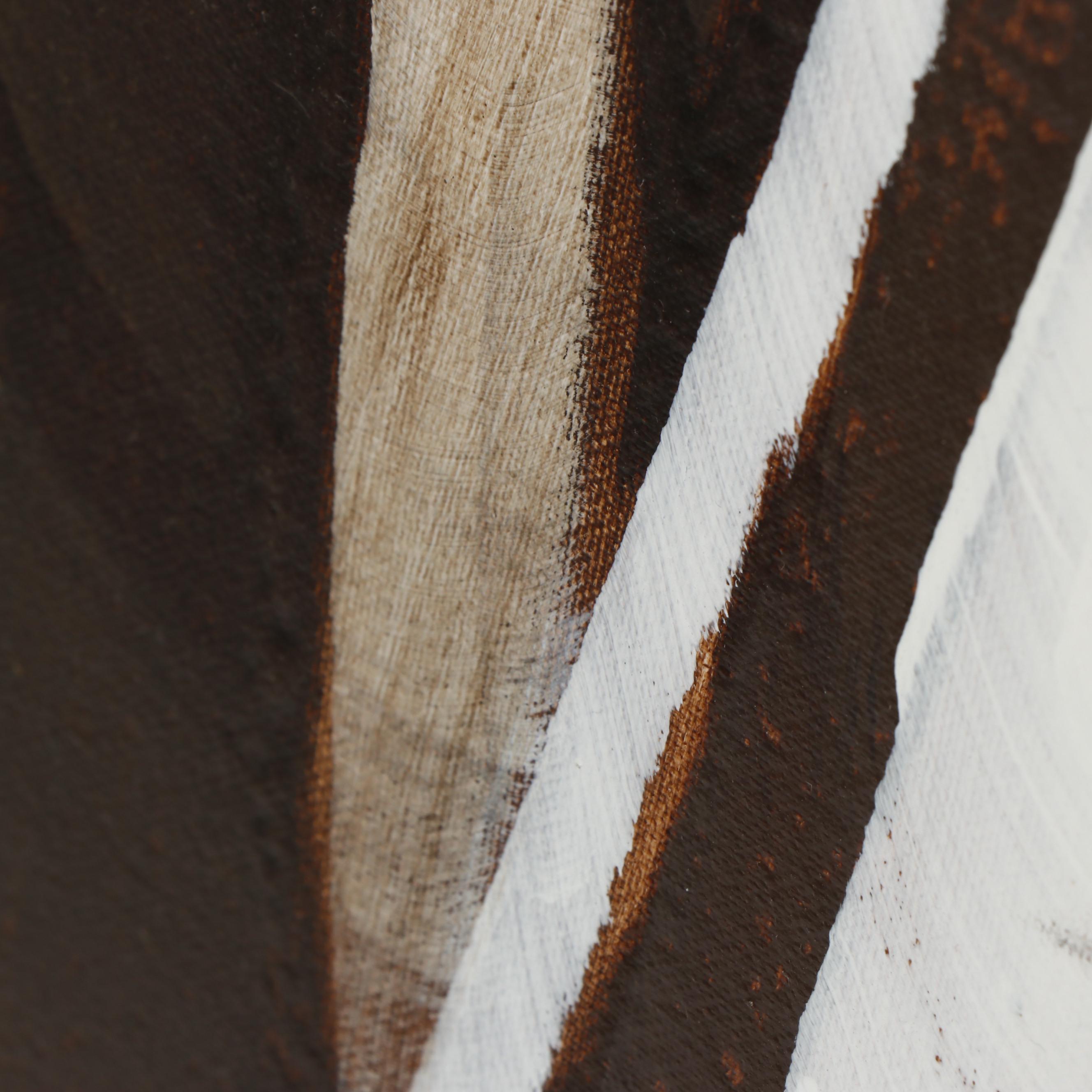 R. Atkins Large Scale Zebra Oil Painting