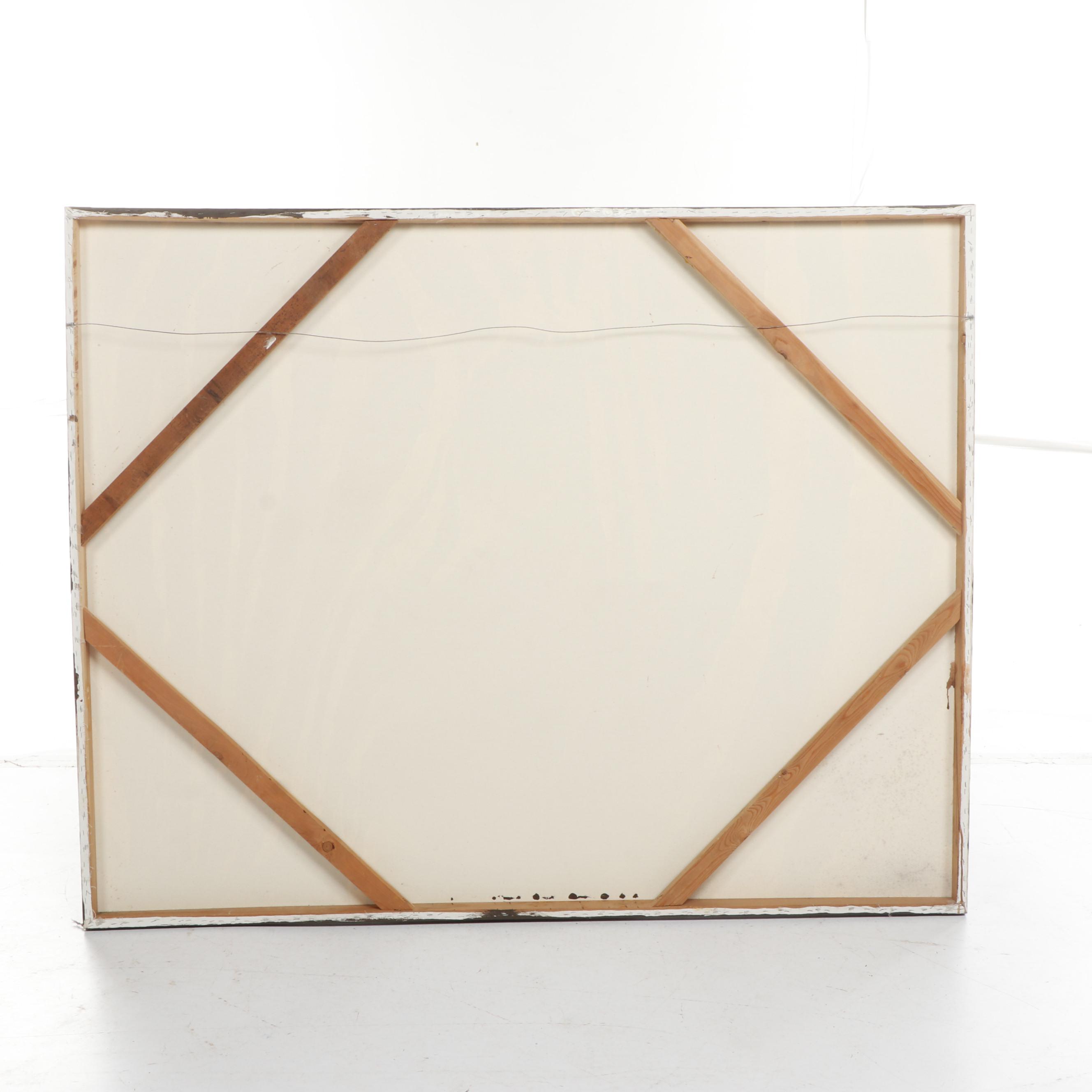 R. Atkins Large Scale Zebra Oil Painting