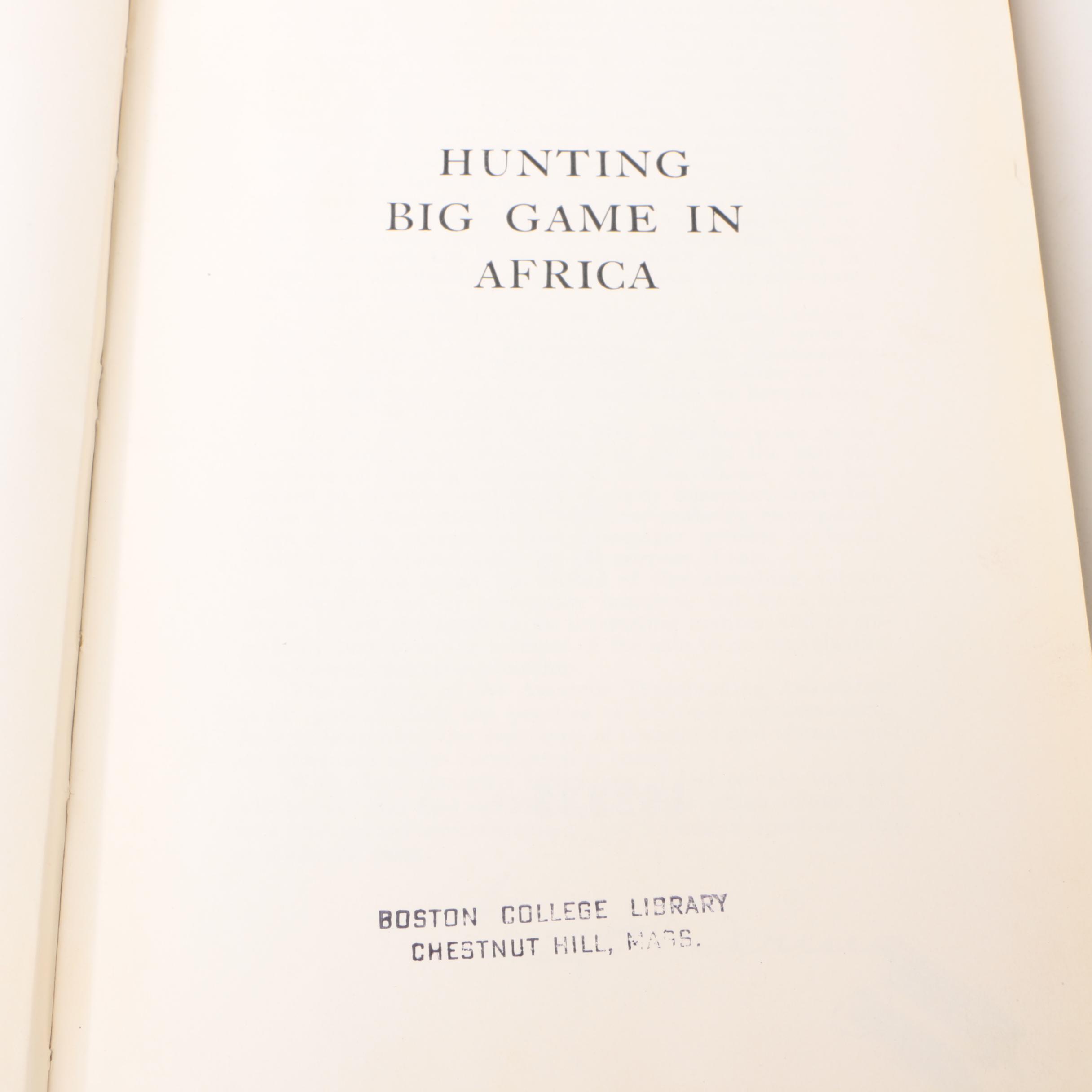 African Game featuring "Hunting Big Game in Africa" and More