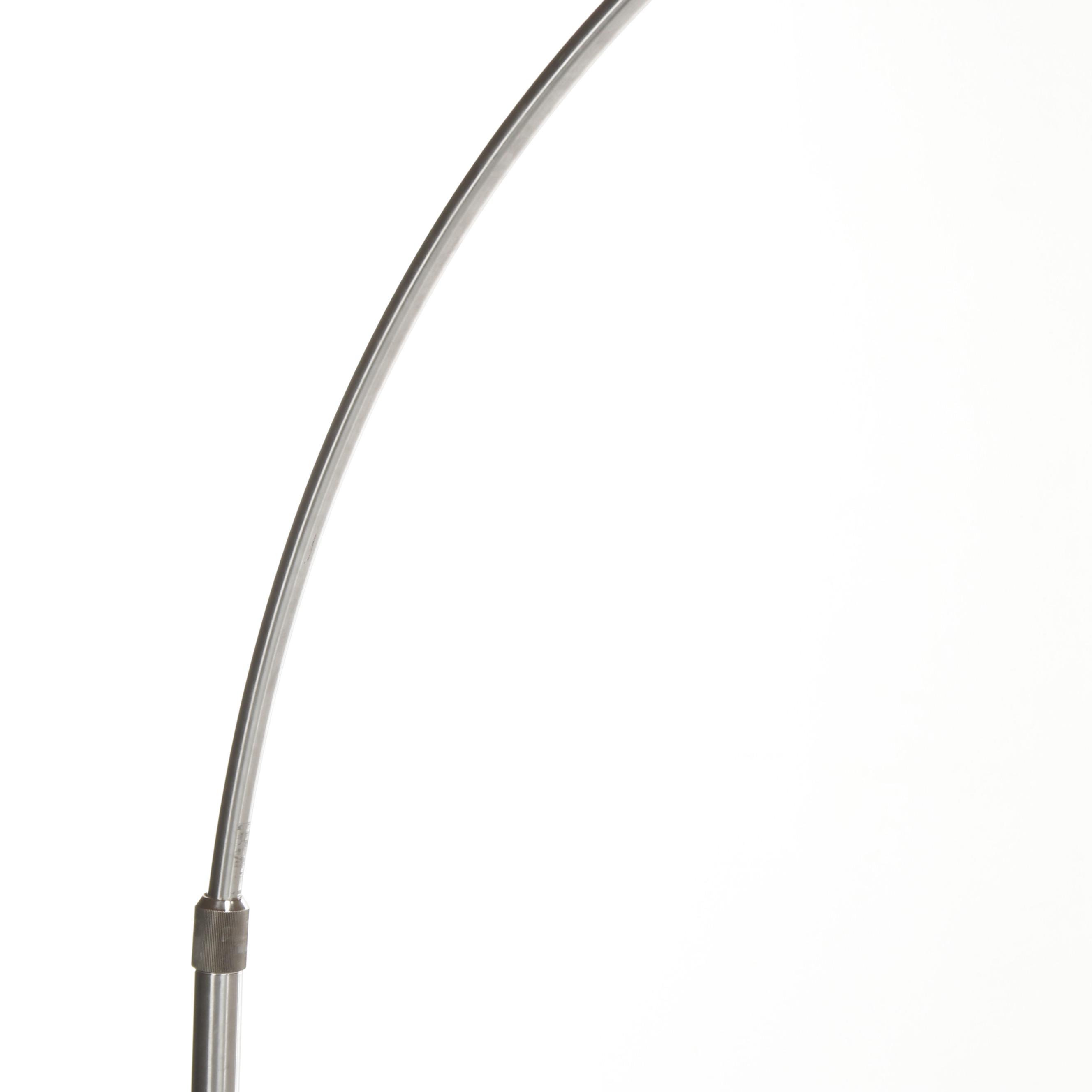 Reproduction Arco Stainless Steel Arc Floor Lamp with Stone Base