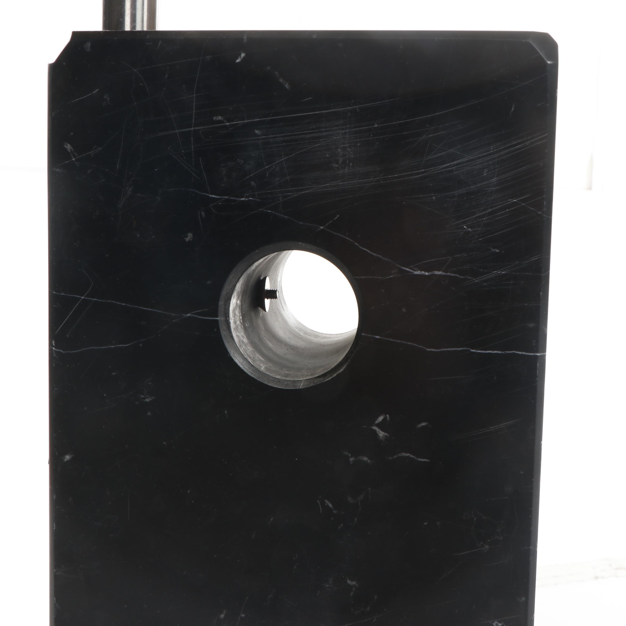 Reproduction Arco Stainless Steel Arc Floor Lamp with Stone Base