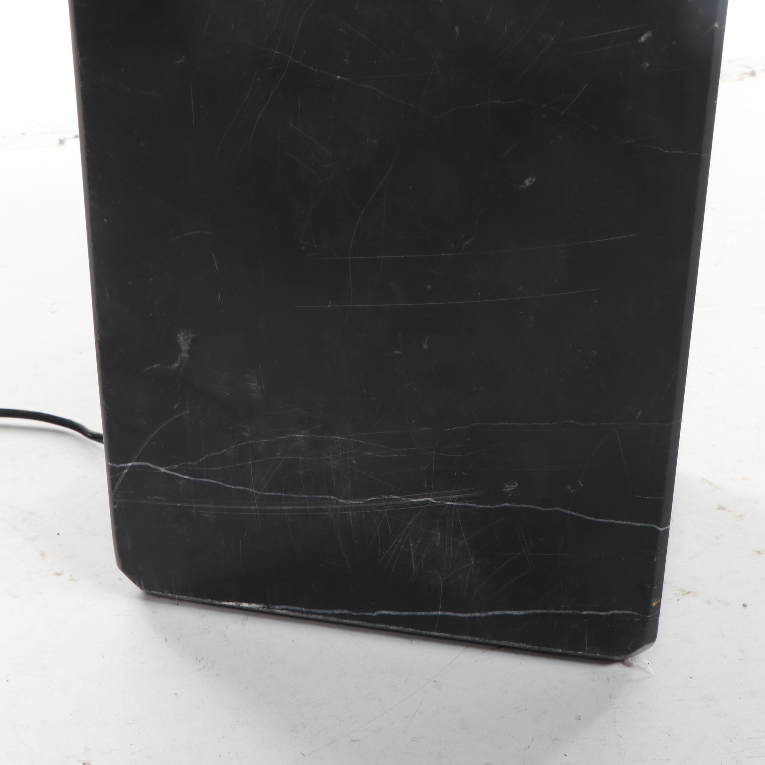 Reproduction Arco Stainless Steel Arc Floor Lamp with Stone Base