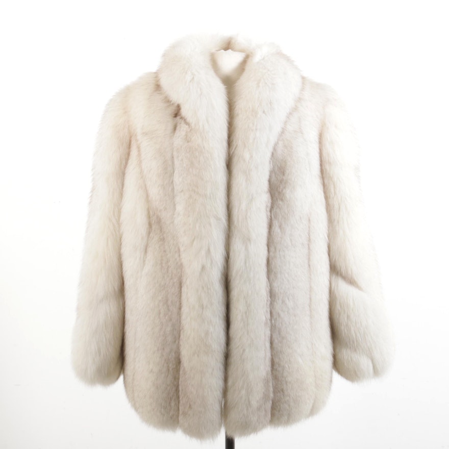 Blue Fox Fur Full Skin Jacket Giorgio from Sant’Angelo by Robert Sydney