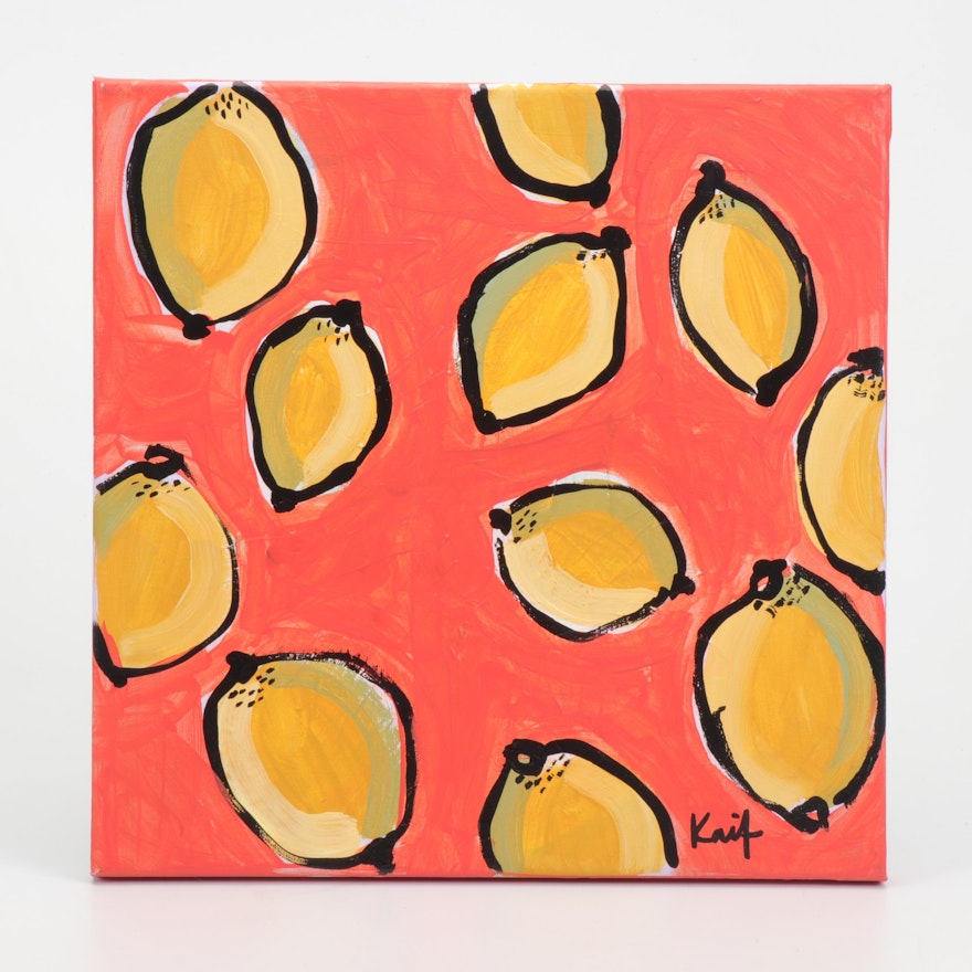 Kait Roberts Acrylic Painting "Lemon Fresh"