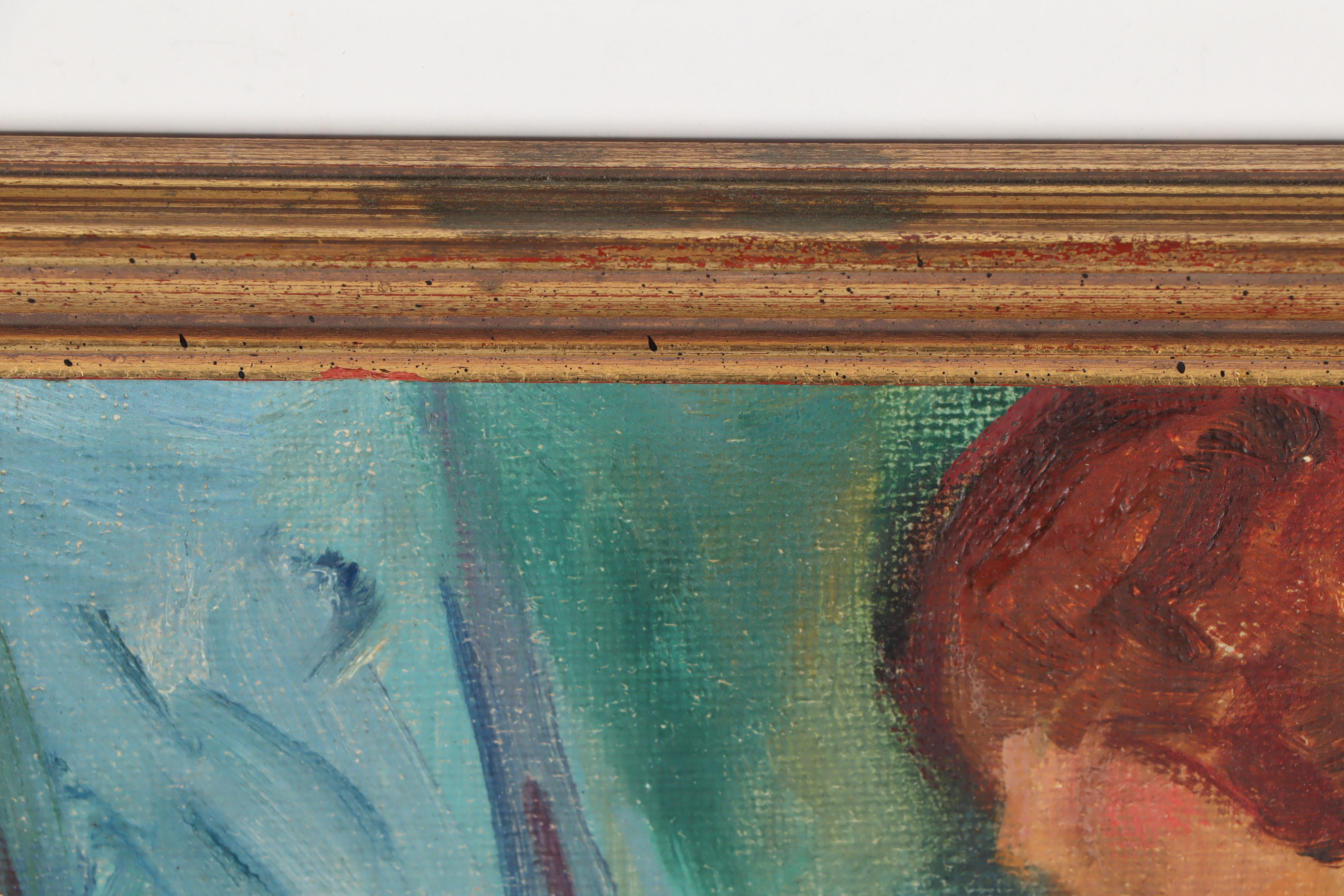 Nude Figure Study Oil Painting Attributed to Laurette Charlton