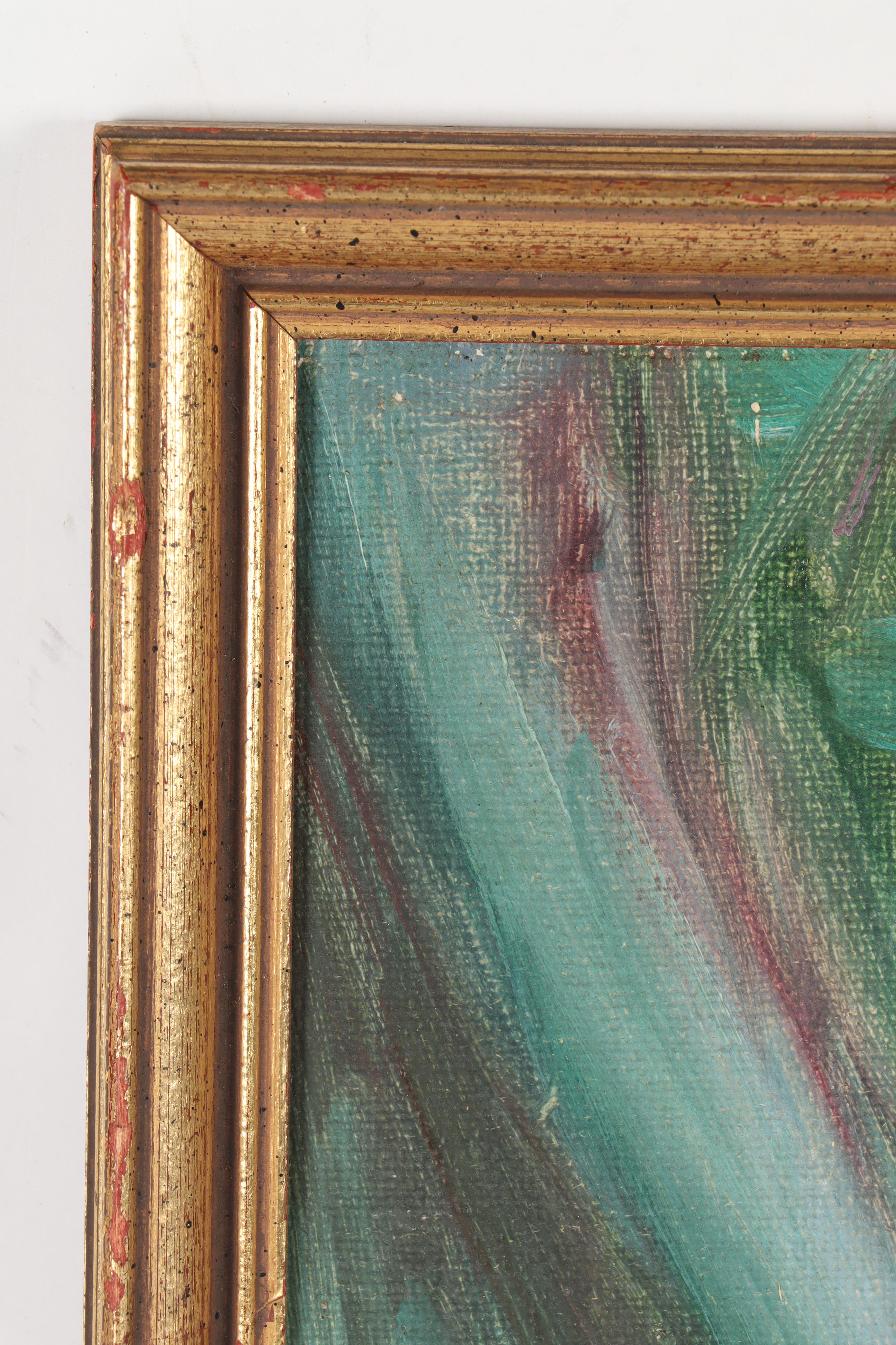 Nude Figure Study Oil Painting Attributed to Laurette Charlton