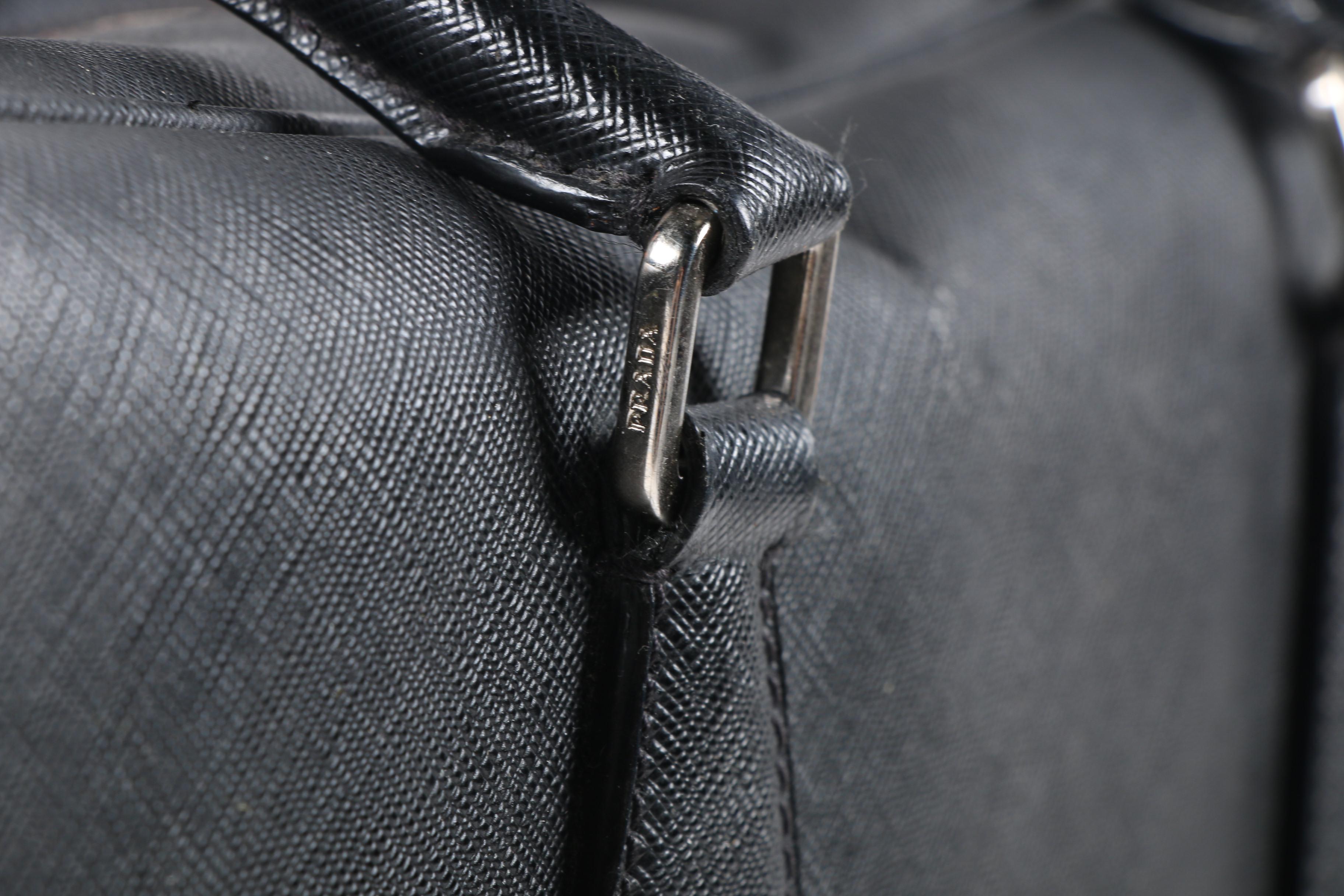 Prada Doctor's Bag in Black Saffiano Leather