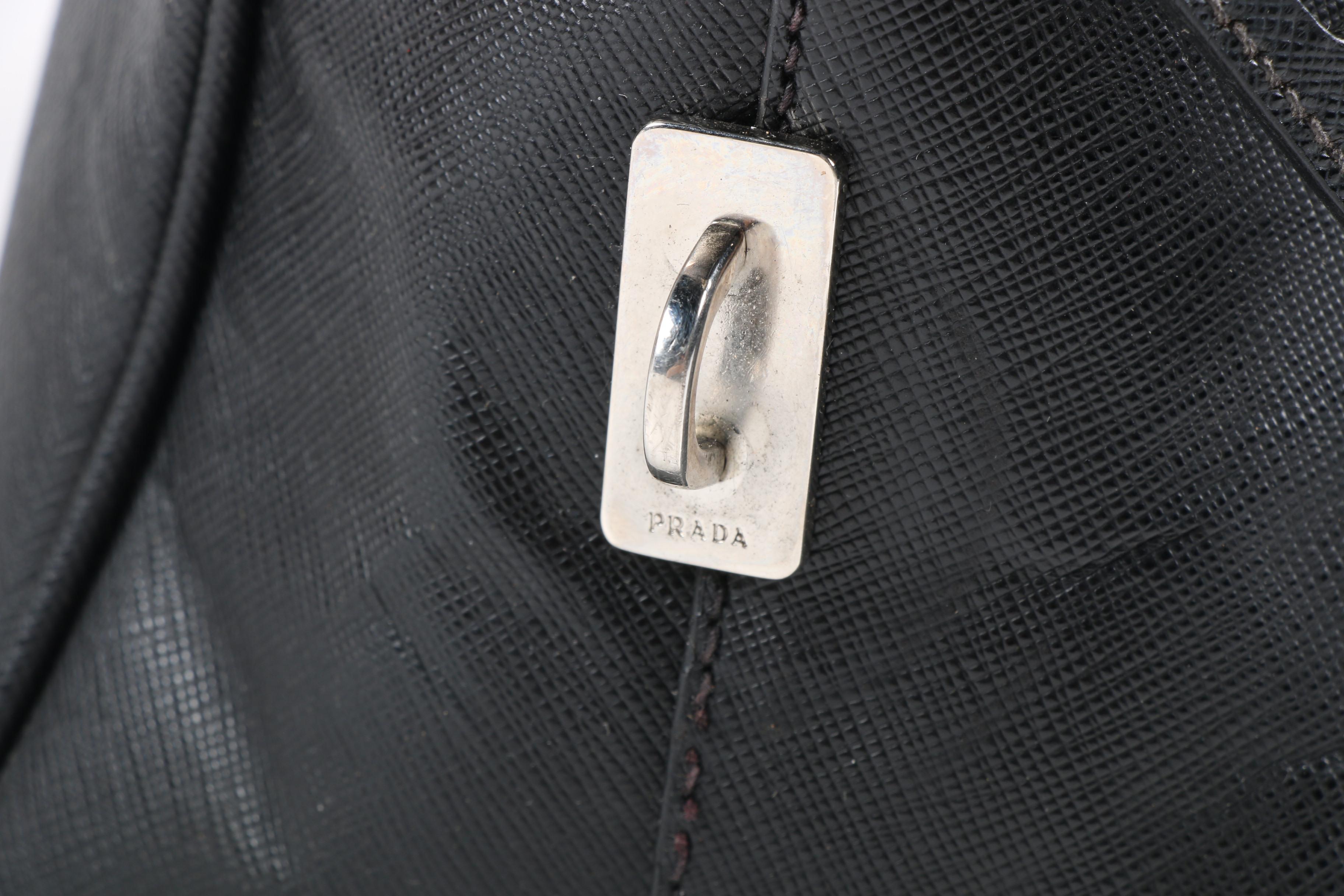 Prada Doctor's Bag in Black Saffiano Leather