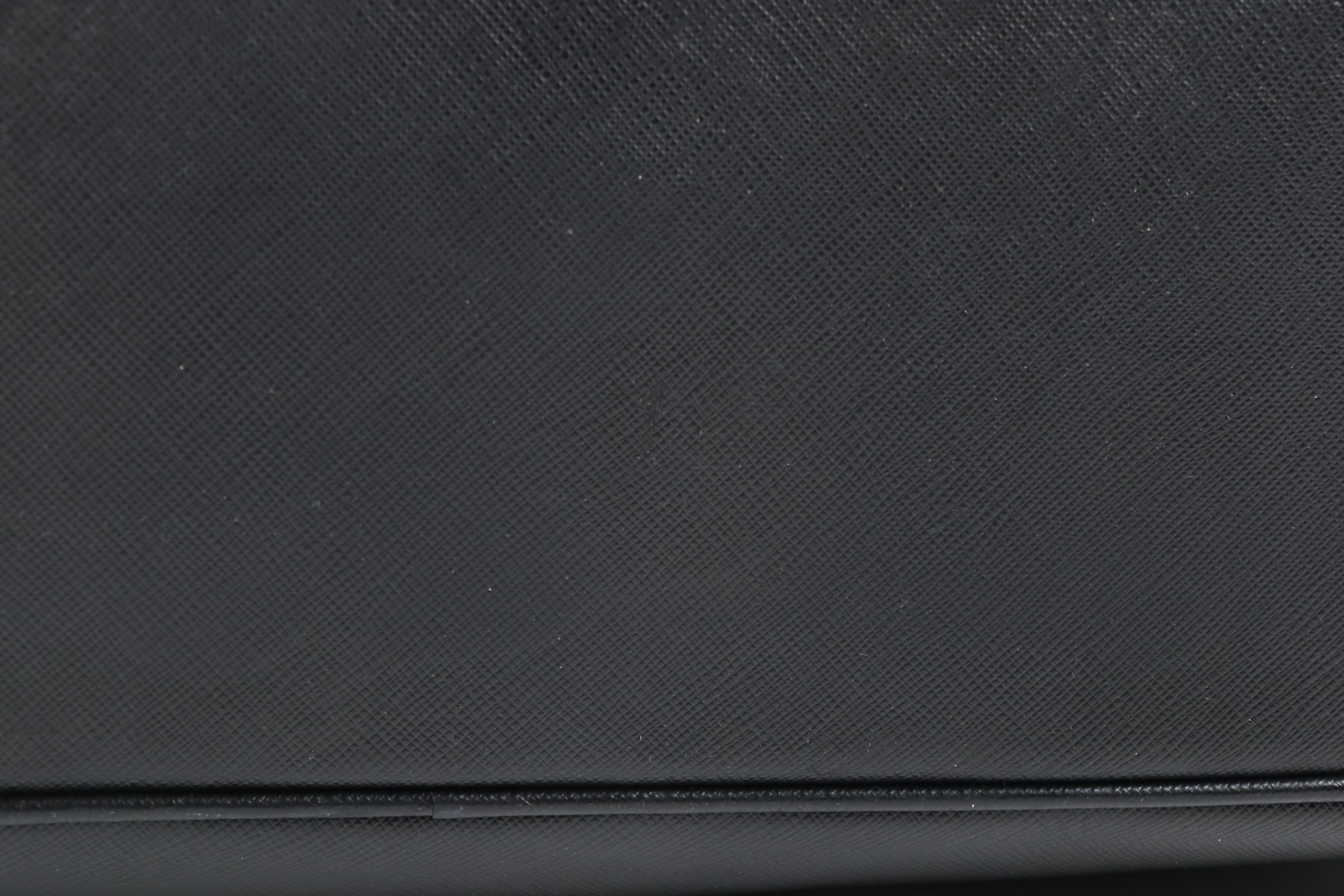 Prada Doctor's Bag in Black Saffiano Leather