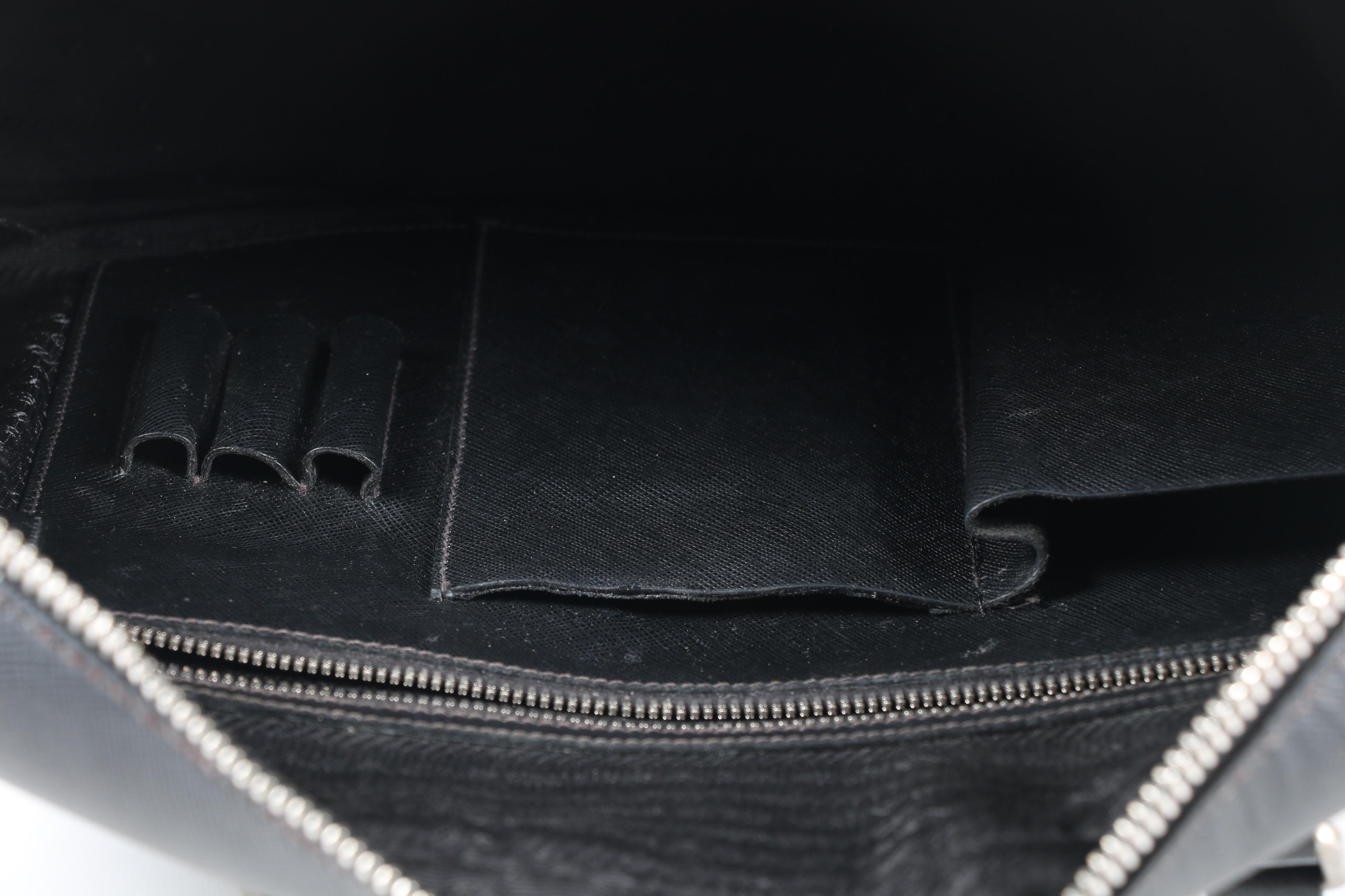 Prada Doctor's Bag in Black Saffiano Leather