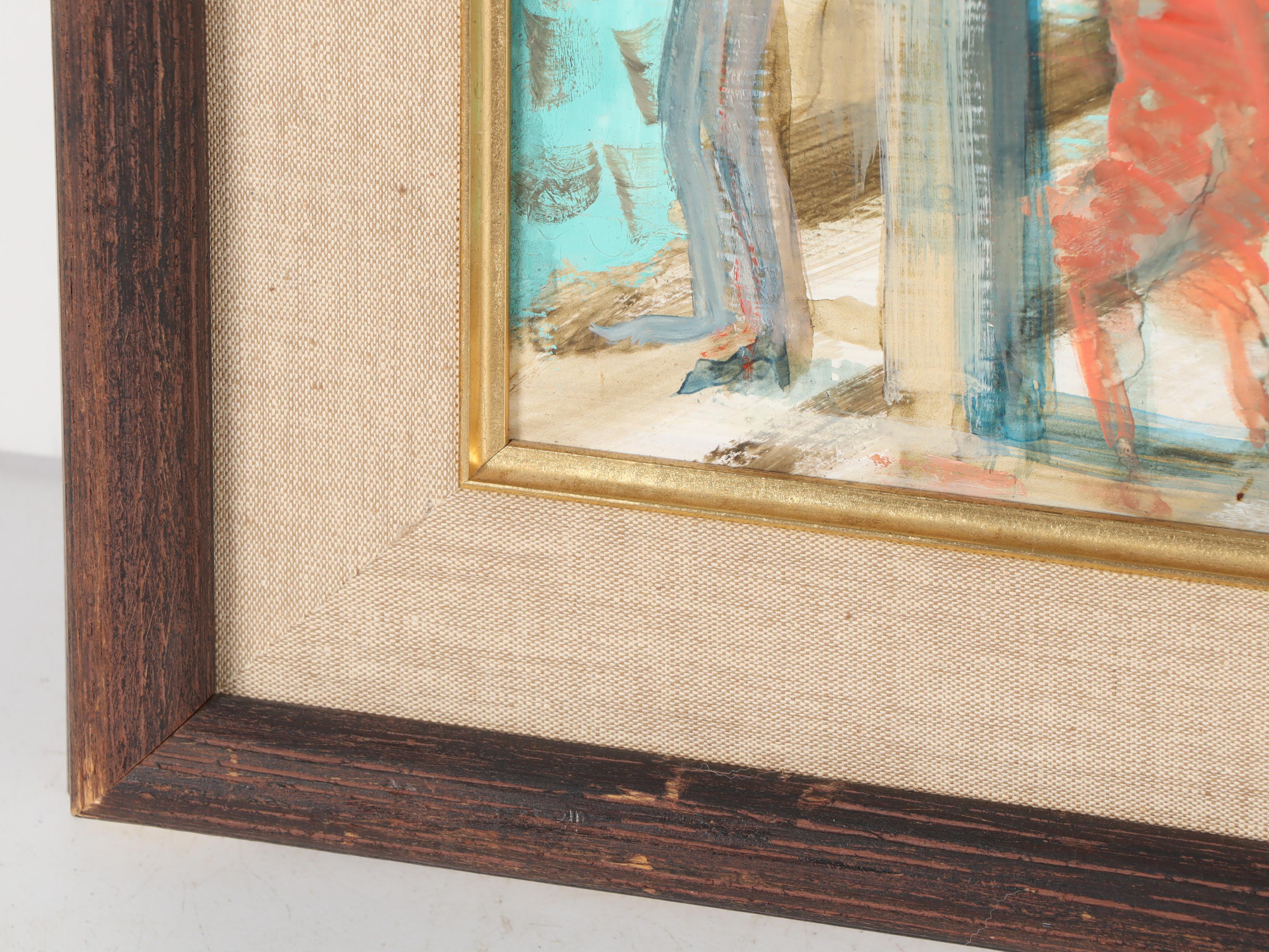 David Merkel Landis Harbor Scene Oil Painting