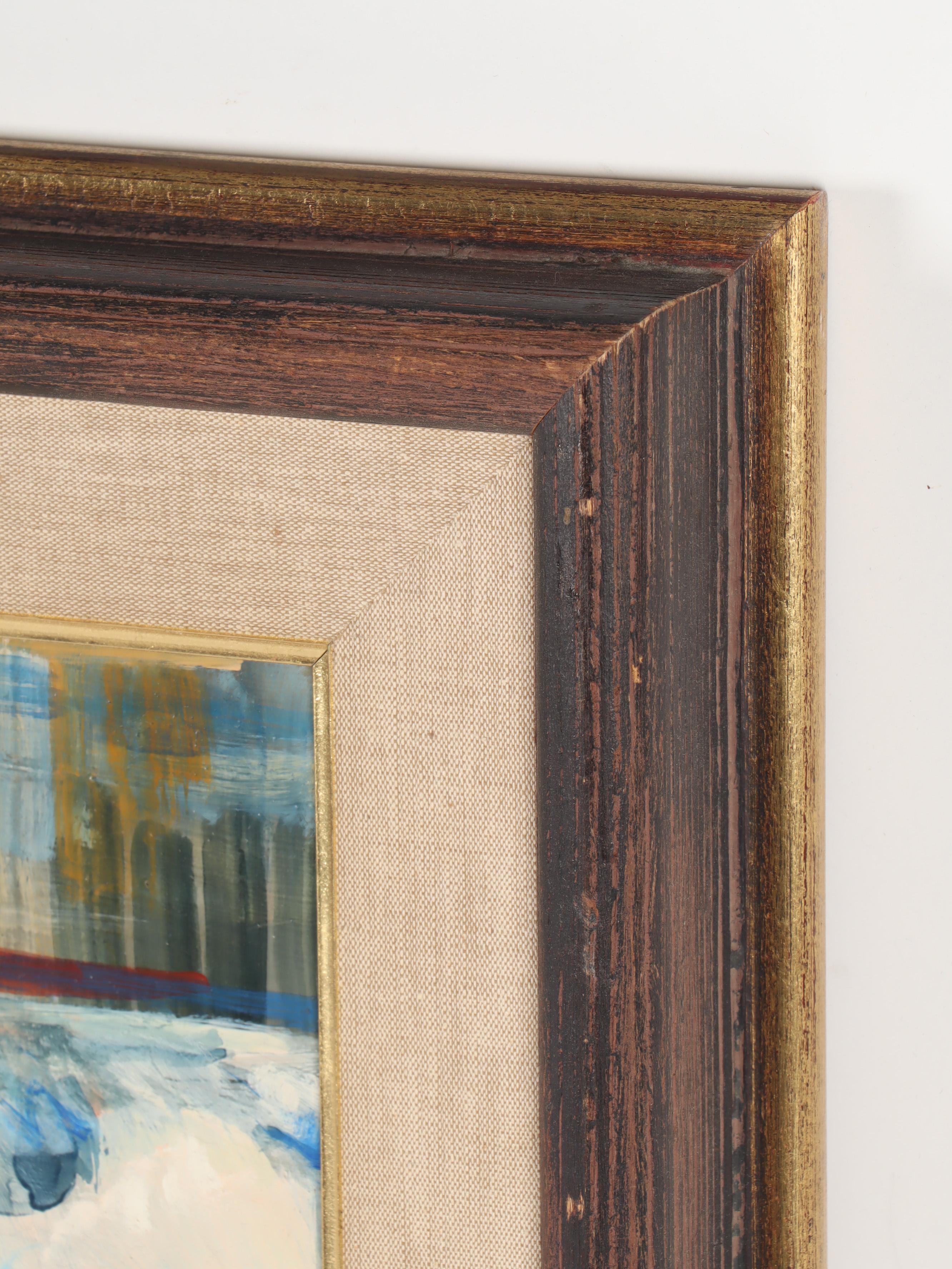 David Merkel Landis Harbor Scene Oil Painting