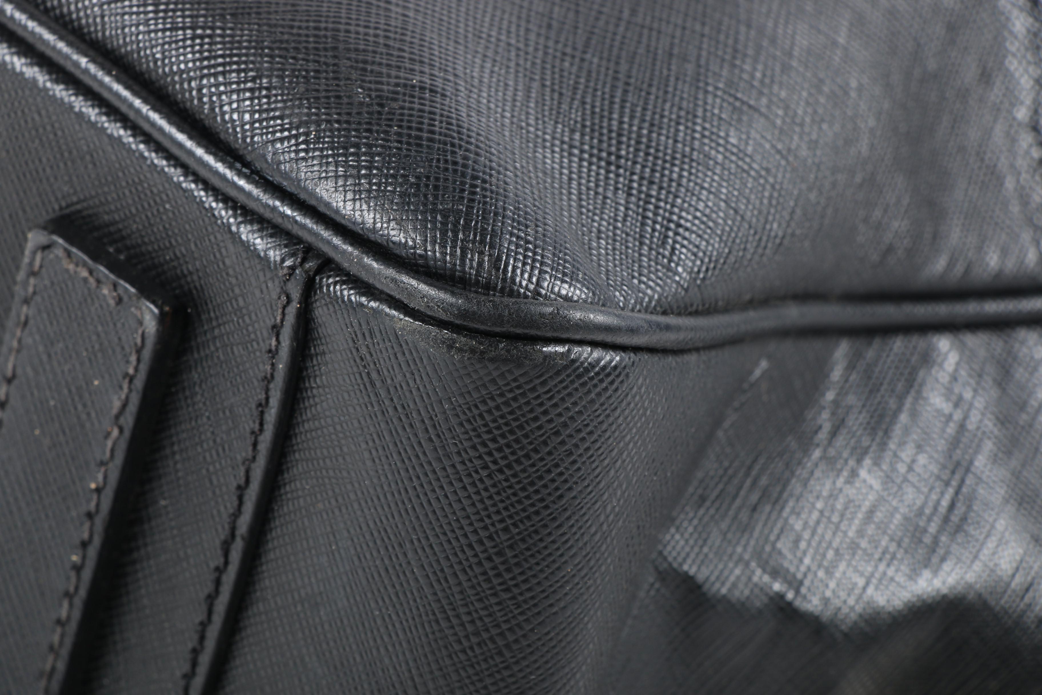 Prada Doctor's Bag in Black Saffiano Leather