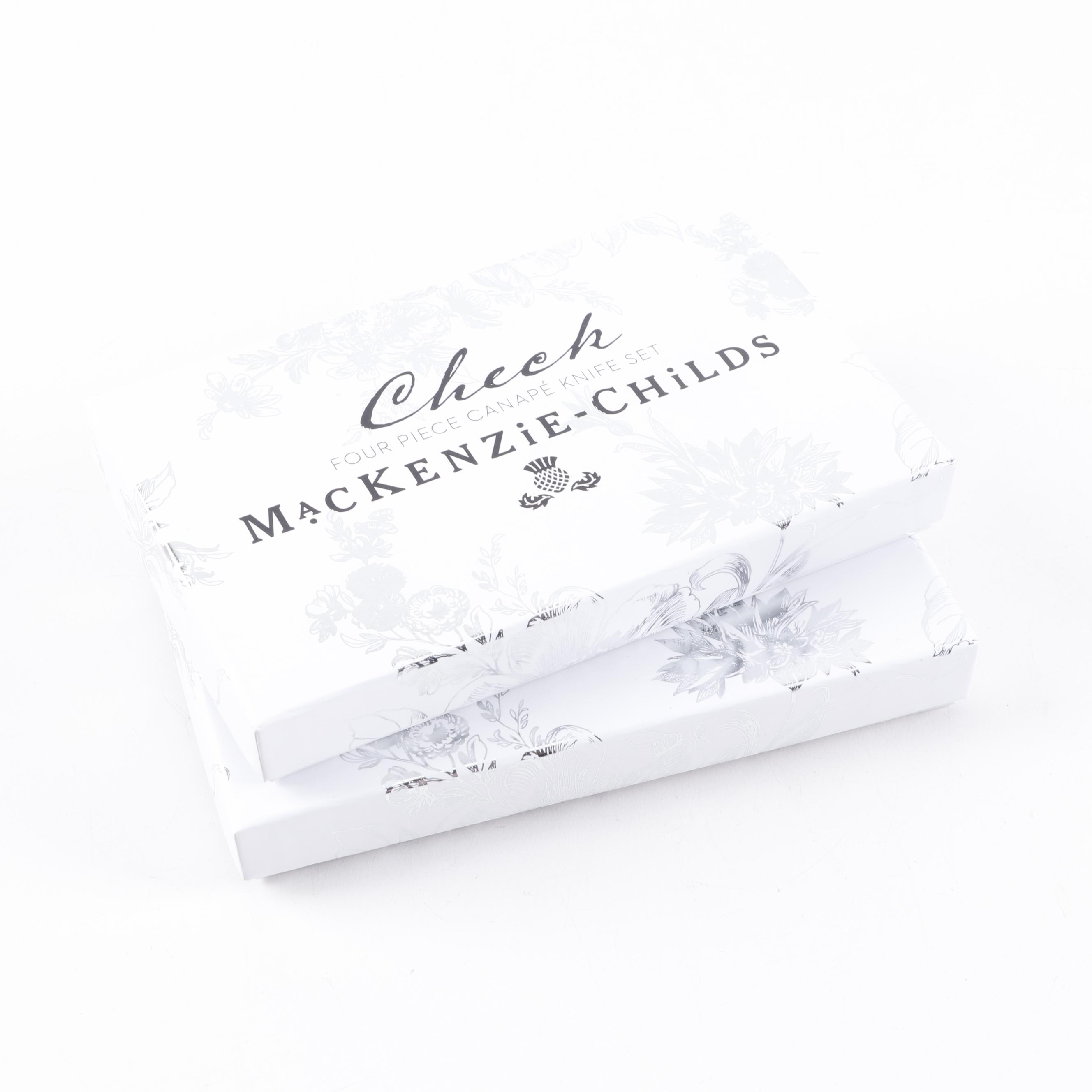 MacKenzie-Childs "Check" Stainless Steel Canape Knife Sets