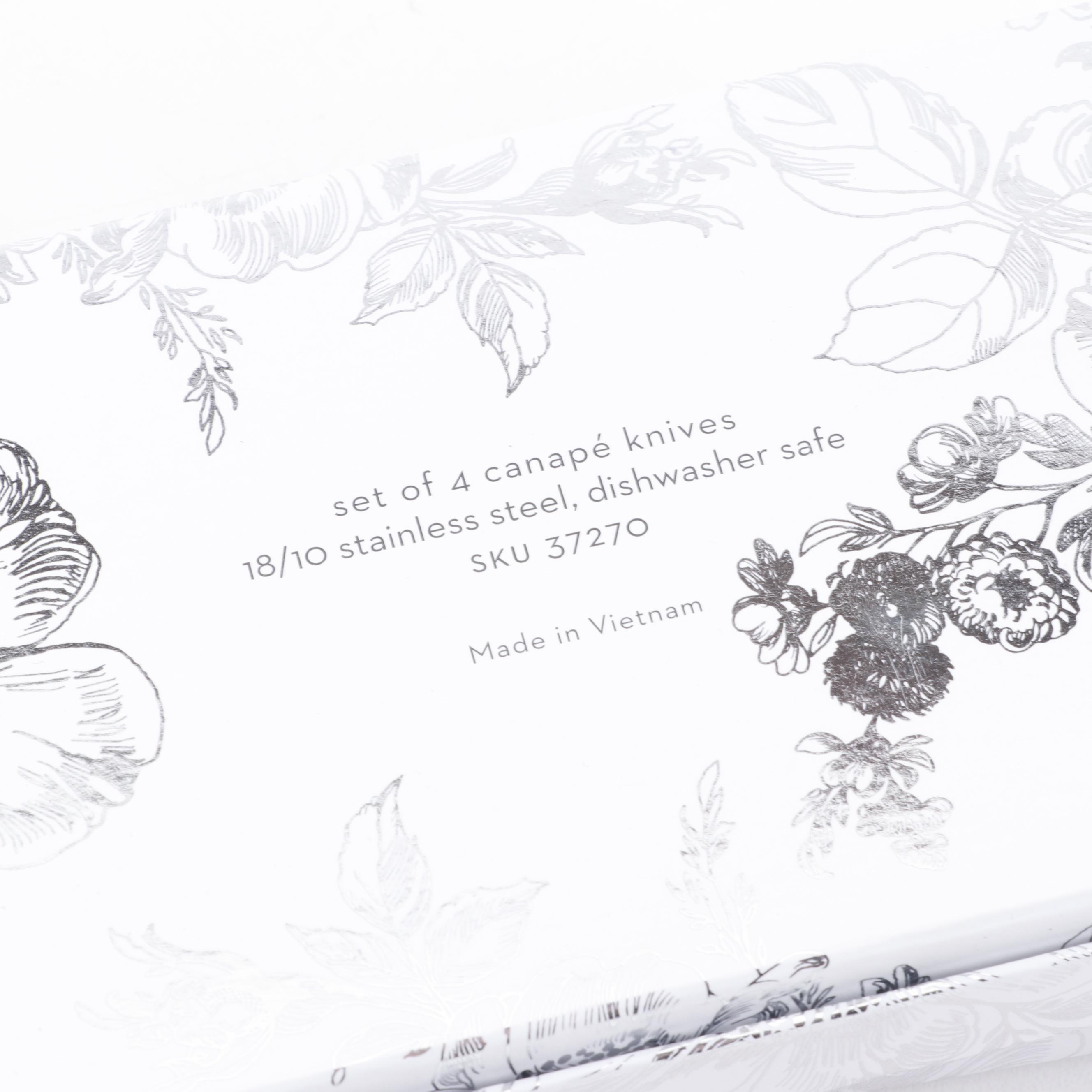 MacKenzie-Childs "Check" Stainless Steel Canape Knife Sets