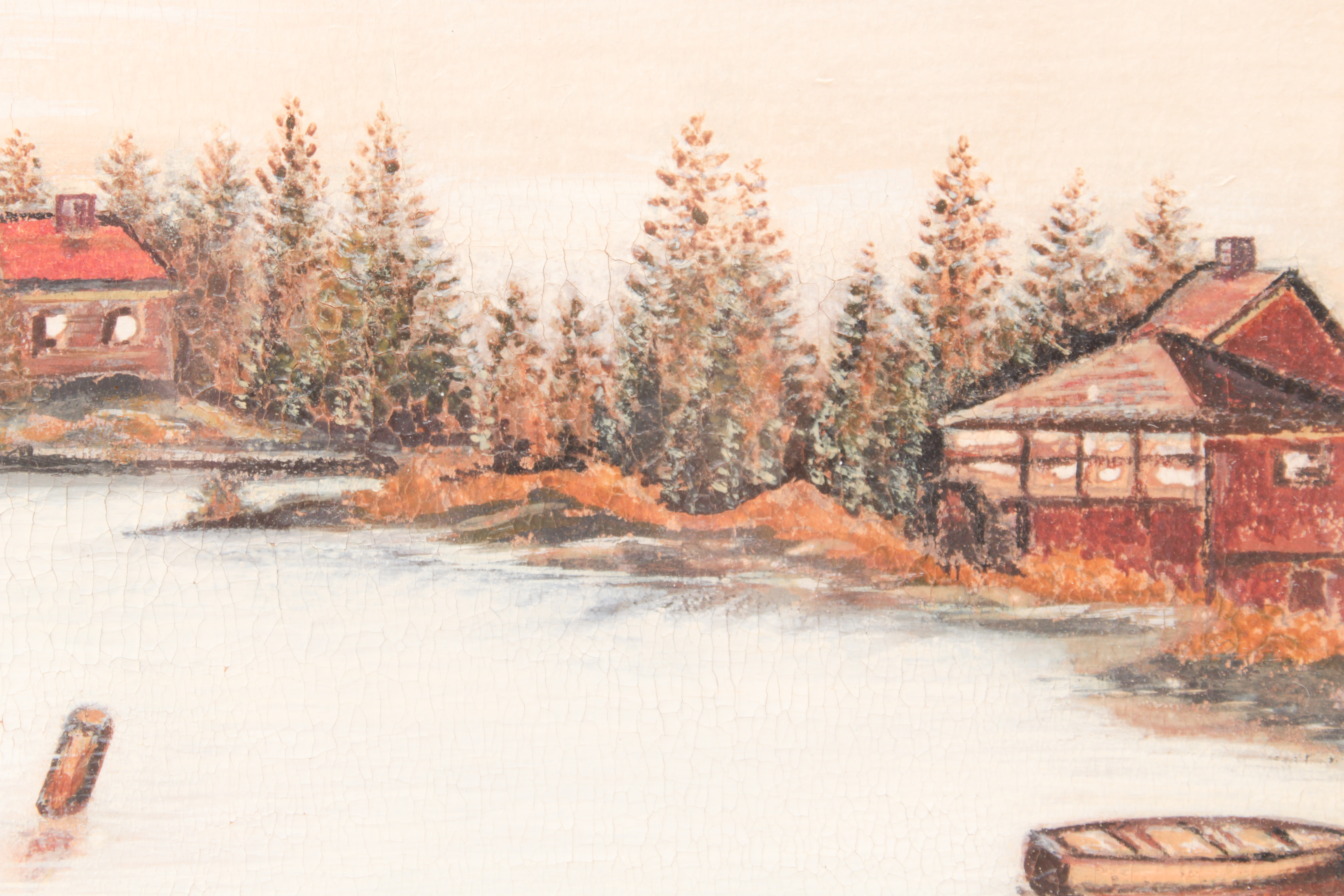 A. Brooks Oil Painting of Winter Landscape and More
