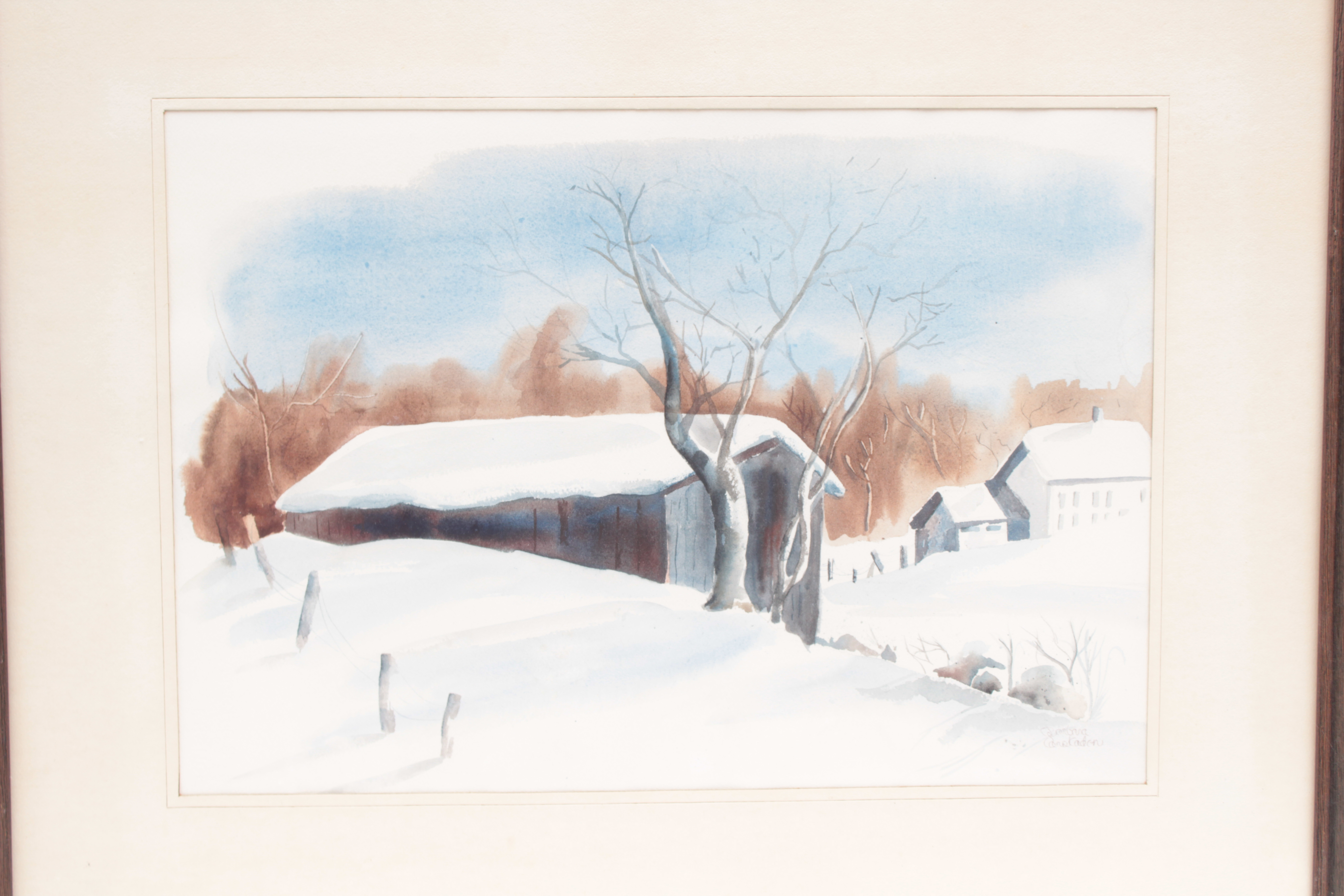 A. Brooks Oil Painting of Winter Landscape and More