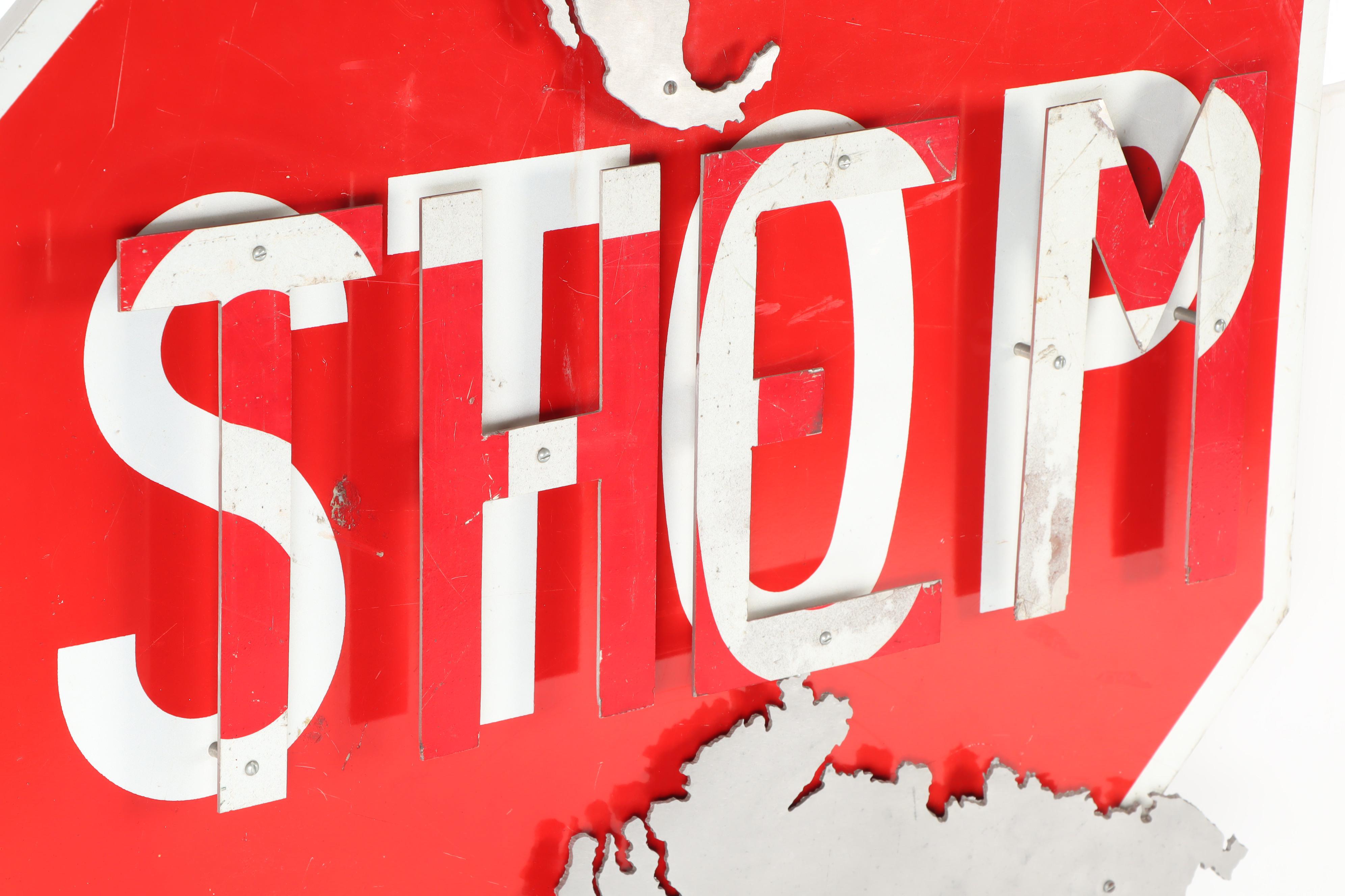 Aris Georgiades Metal Wall Sculpture "Stop Them"