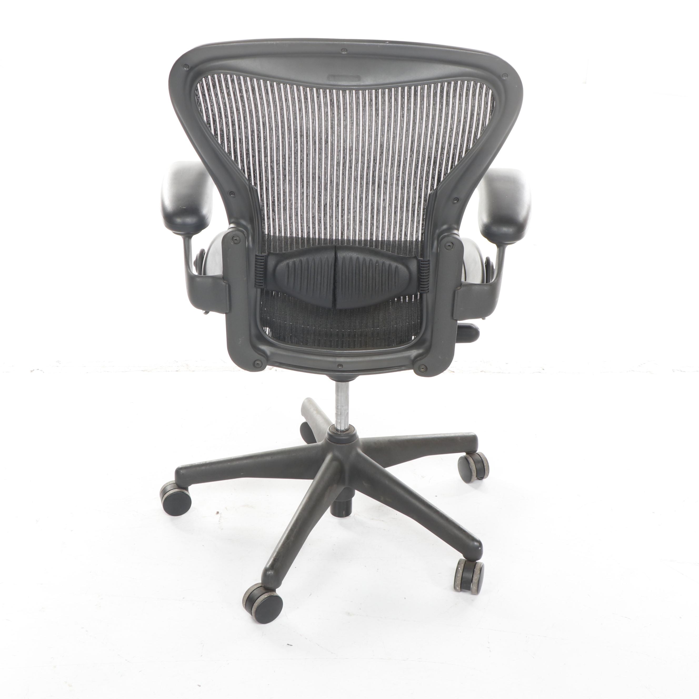 Herman Miller "Aeron" Adjustable Black Office Desk Chair, 1998