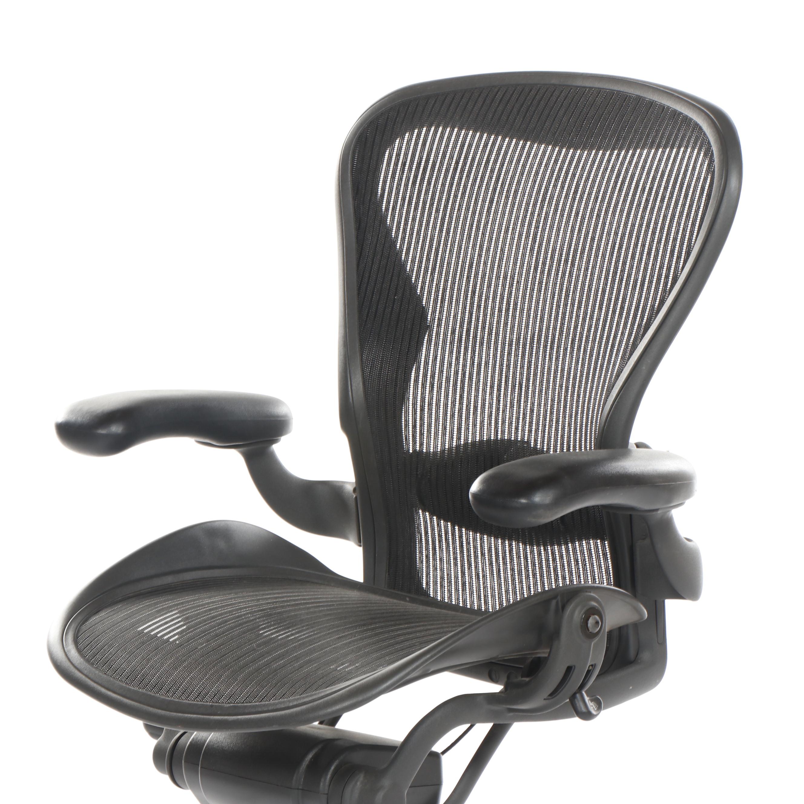 Herman Miller "Aeron" Adjustable Black Office Desk Chair, 1998